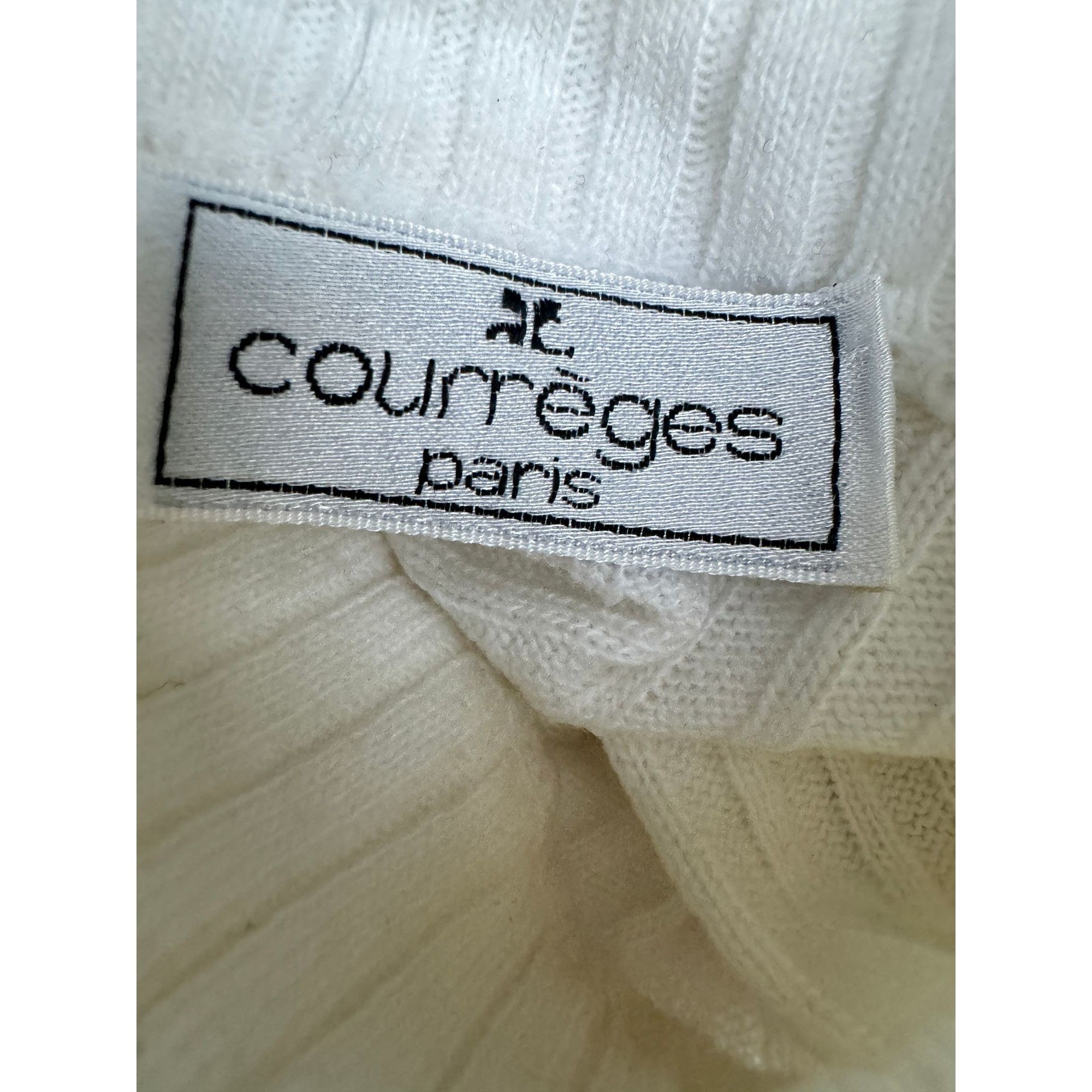 Courreges Vintage White Knitted Sweater Size S / US 4 / IT 40 - 5 Thumbnail