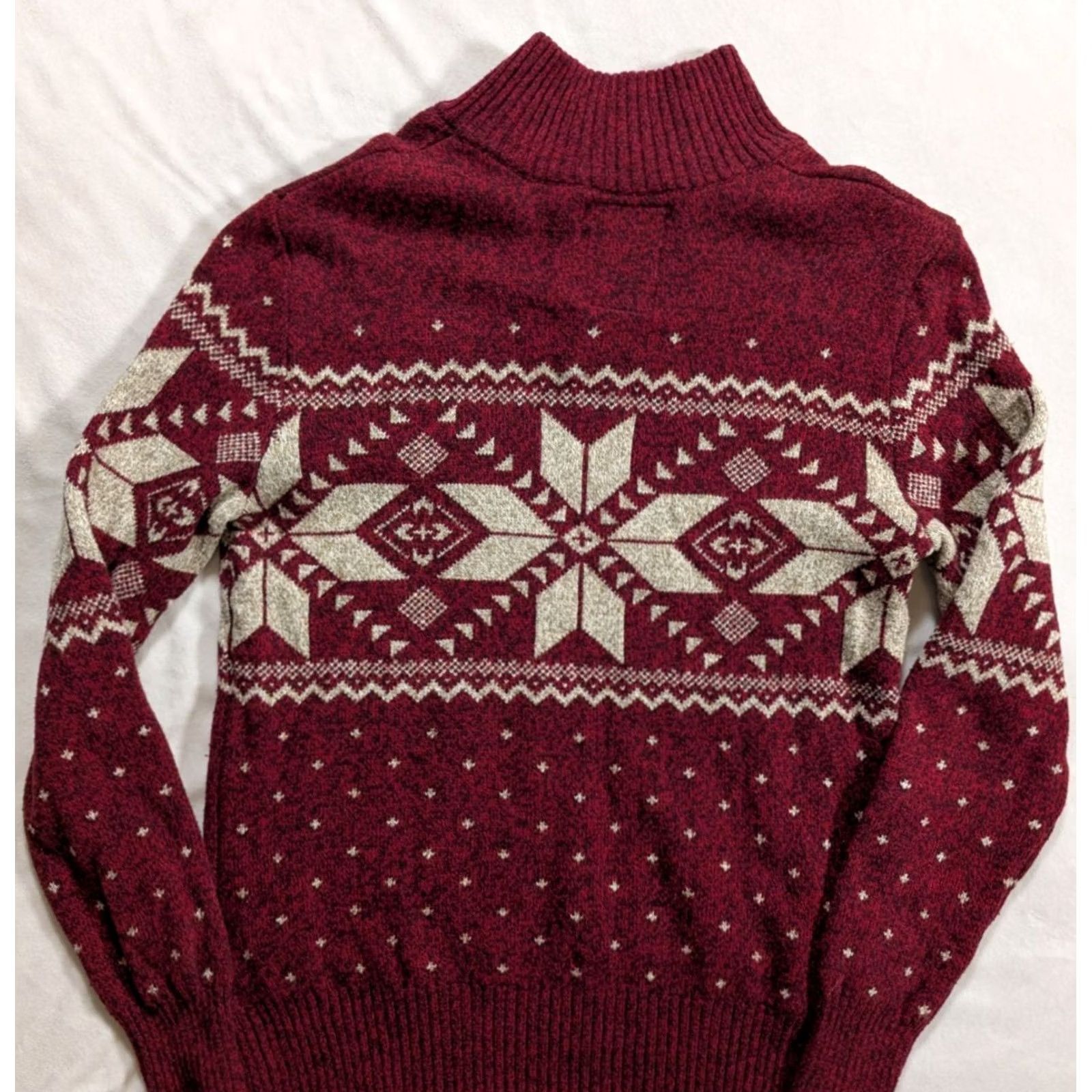 American Eagle Outfitters American Eagle Outfitters Sweater Aztec Fair Isle Red Men's S Pullover 1/4 Zip Knit Casual Vintage No Size US S / EU 44-46 / 1 - 4 Thumbnail