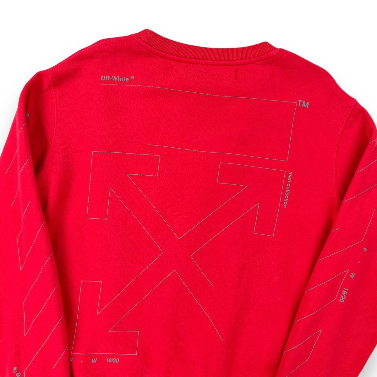 Off-White Off-White Unfinished Arrows Red Sweatshirt Size US S / EU 44-46 / 1 - 1 Thumbnail