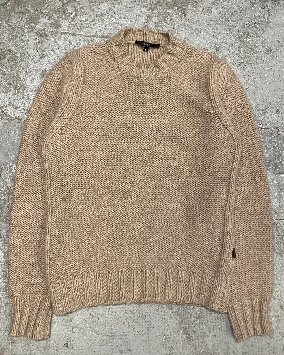 AW2003 Gucci Grey Wool Minimalist Sweater