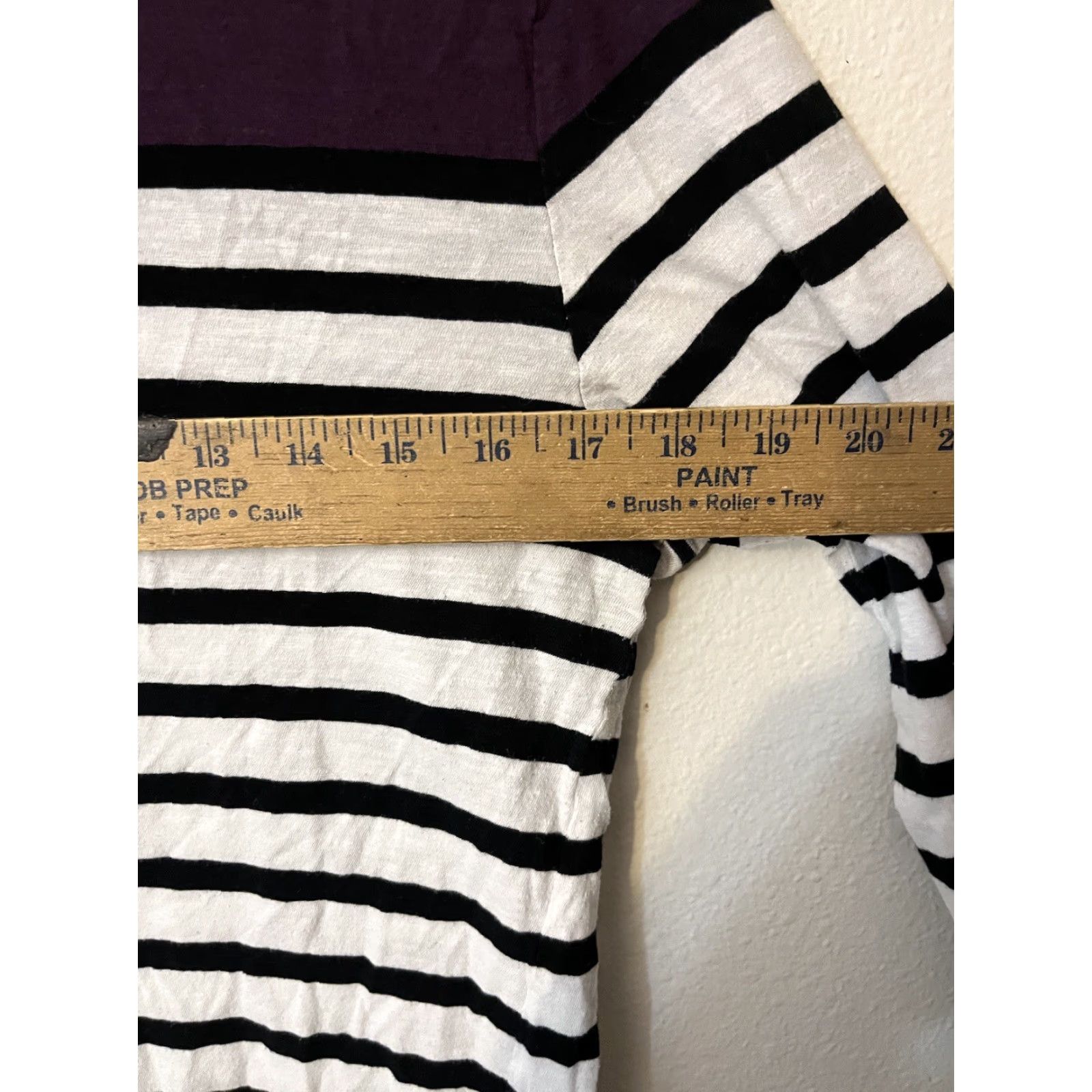 Loft Loft Shirt Womens Large Purple&White Striped 3/4 Sleeve Round Neck T Shirt Size L / US 10 / IT 46 - 5 Thumbnail