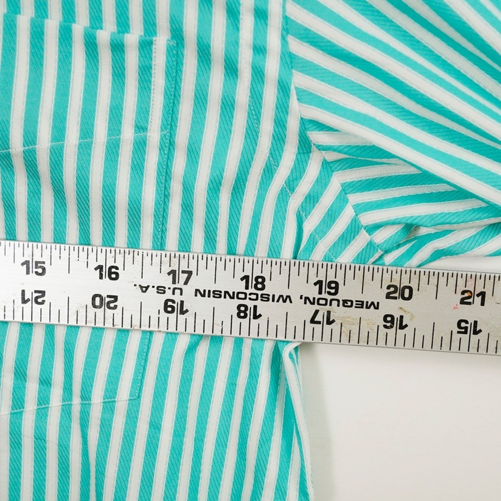 J. Press J.Press Green White Stripe Button-Up Shirt Long Sleeve M Size US M / EU 48-50 / 2 - 10 Thumbnail