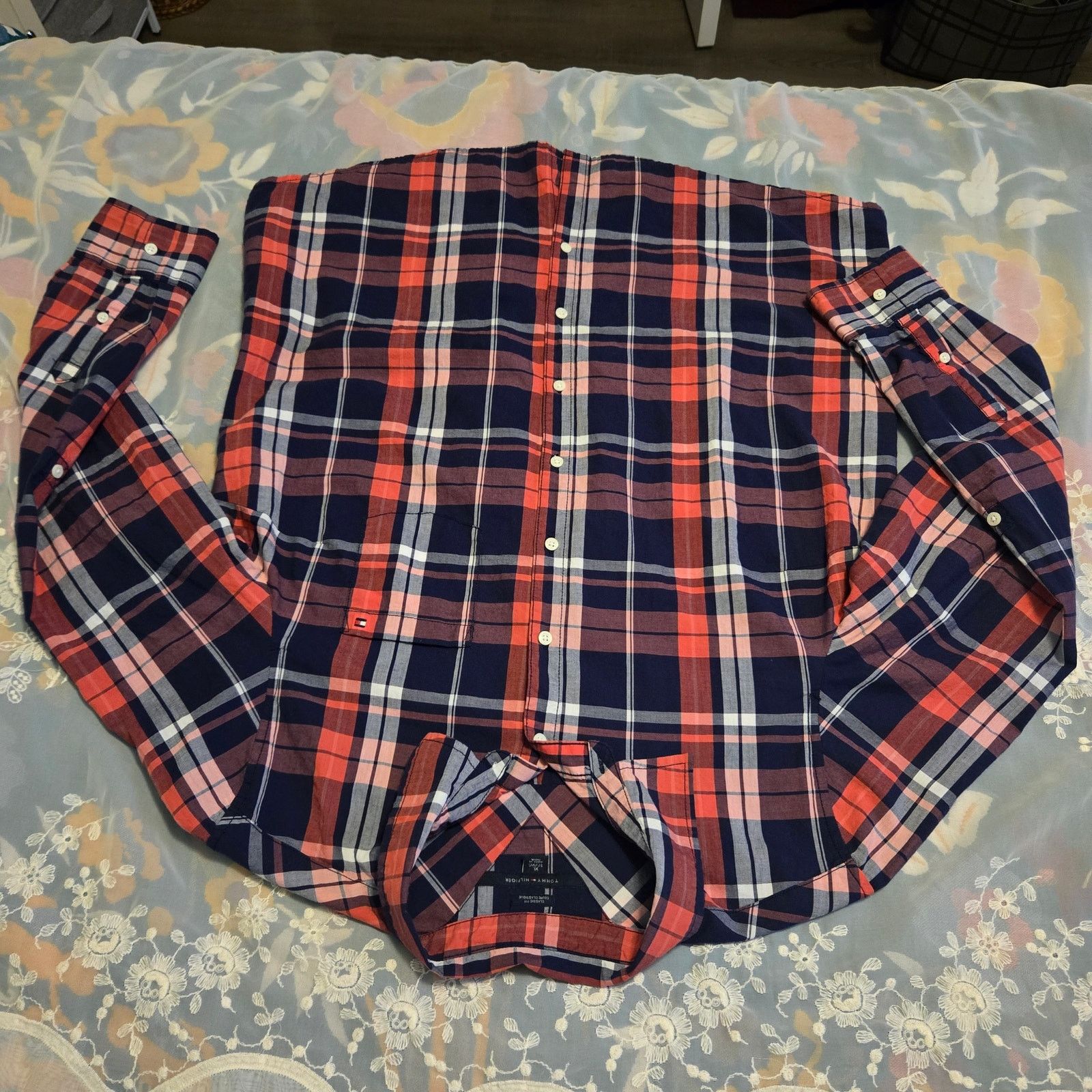 Tommy Hilfiger Tommy Hilfiger Women’s XL Plaid Button Down Shirt Cotton Size XL / US 12-14 / IT 48-50 - 5 Thumbnail