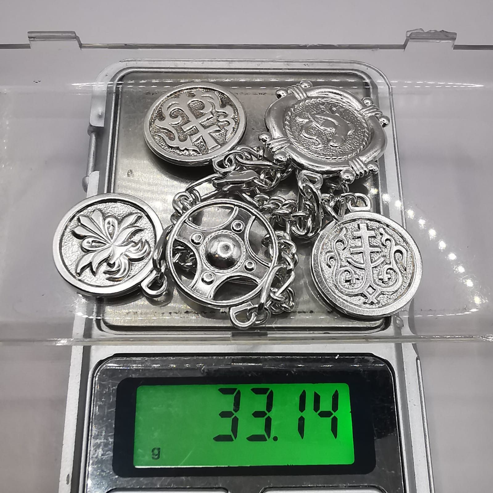 Sterling Silver Vintage Bracelet Jewelry,925 Sterling Silver 33,14g Size ONE SIZE - 6 Thumbnail