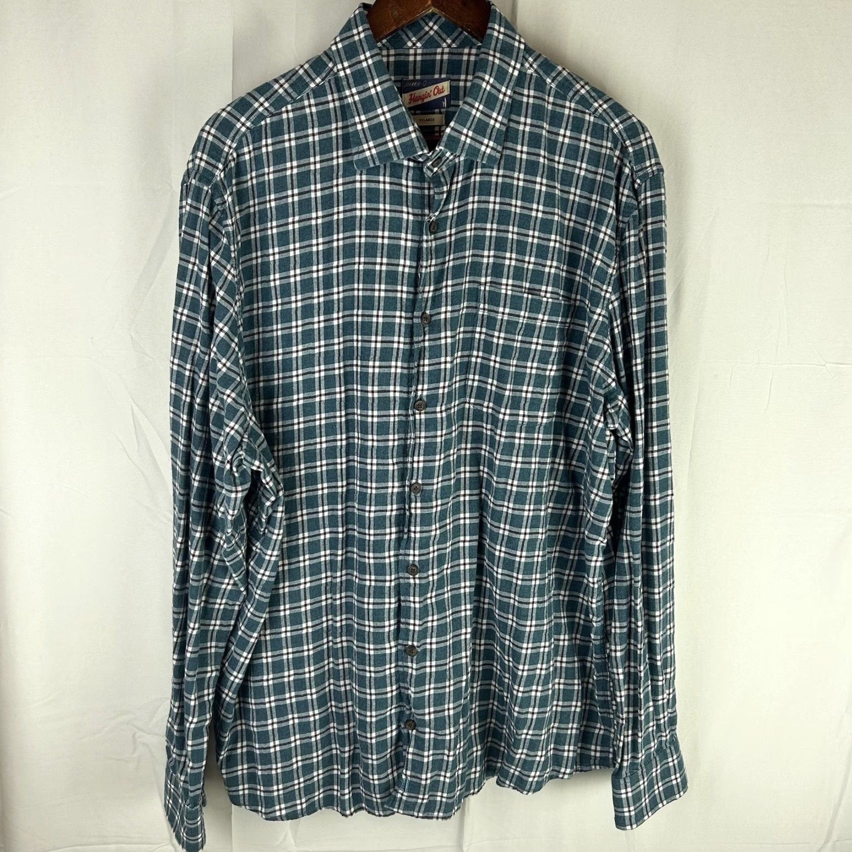 johnnie-O Johnnie-O Shirt Mens 2XL Blue Plaid Button-Up Casual Lightweight Flannel Size US XXL / EU 58 / 5 - 2 Thumbnail