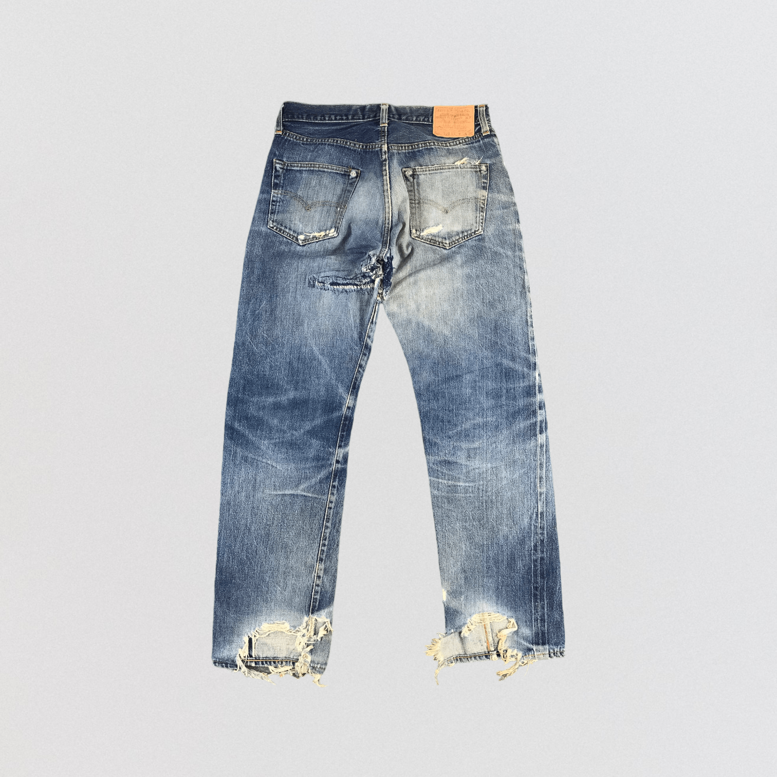 Levi's × Vintage Vintage 90s Distress Redline Levis 501 Jeans-JM1343 Size US 31 - 2 Thumbnail