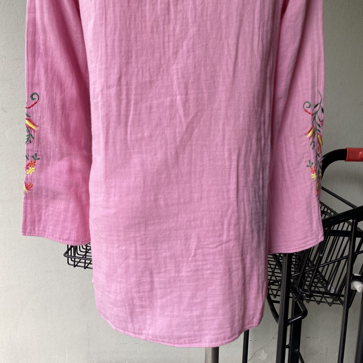 Hysteric Glamour HYSTERIC GLAMOUR Light Pink Floral Embroidered Tunic Size M / US 6-8 / IT 42-44 - 18 Thumbnail