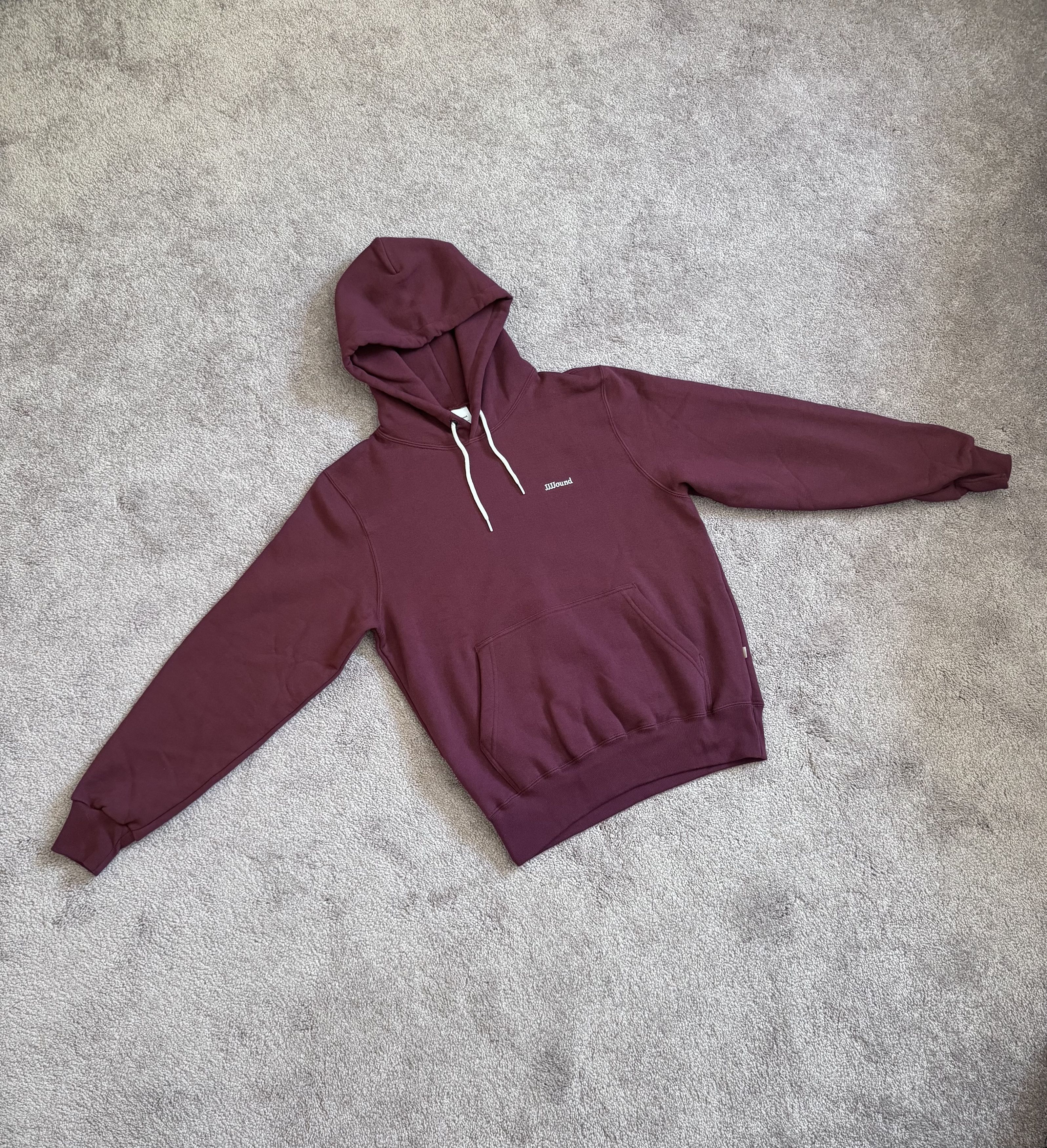 JJJJound JJJJound J90 Hoodie - Burgundy French Terry Size US M / EU 48-50 / 2 - 6 Thumbnail