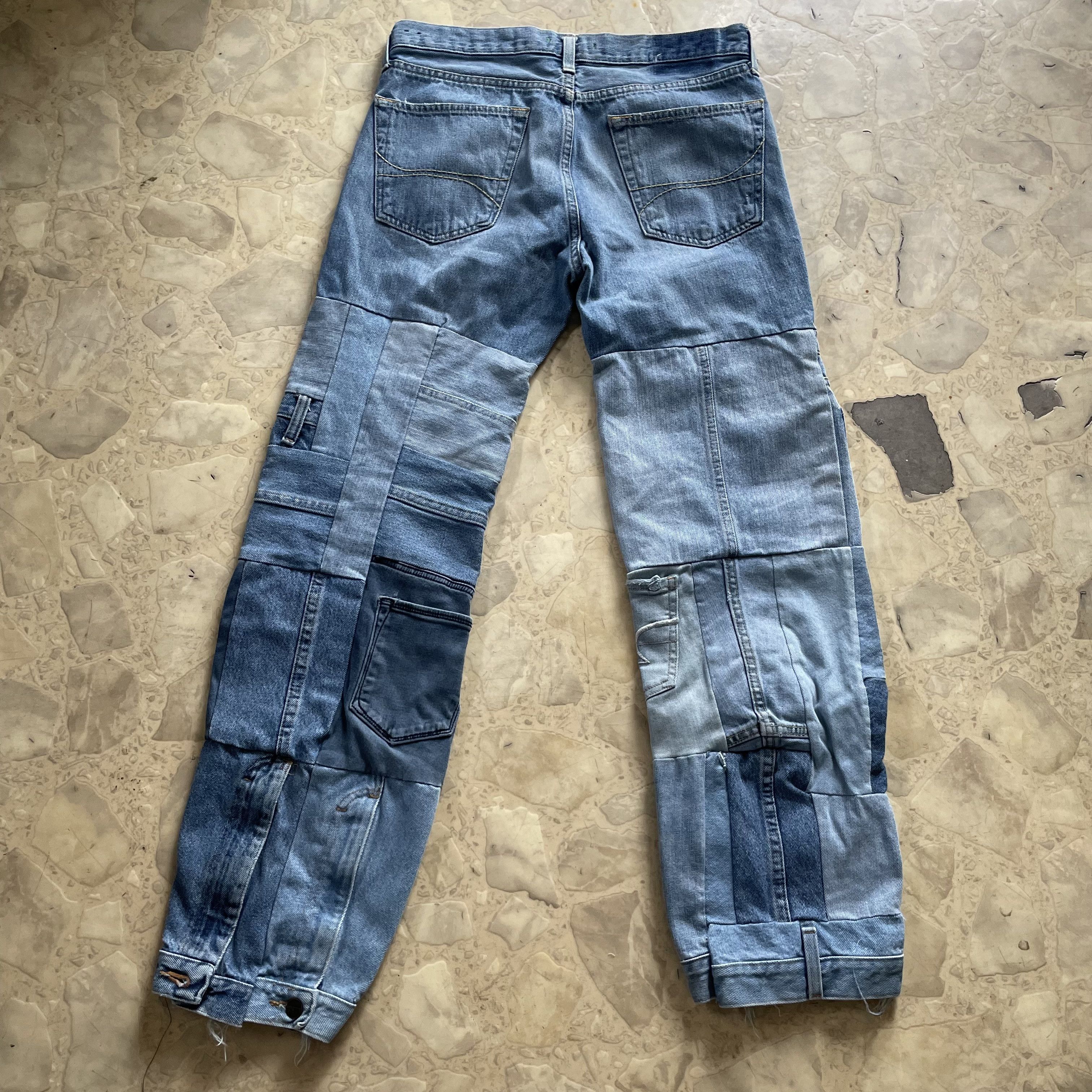 Japanese Brand Faisean Dia CUSTOM PATCHWORK JEANS Size 30" / US 8 / IT 44 - 4 Thumbnail