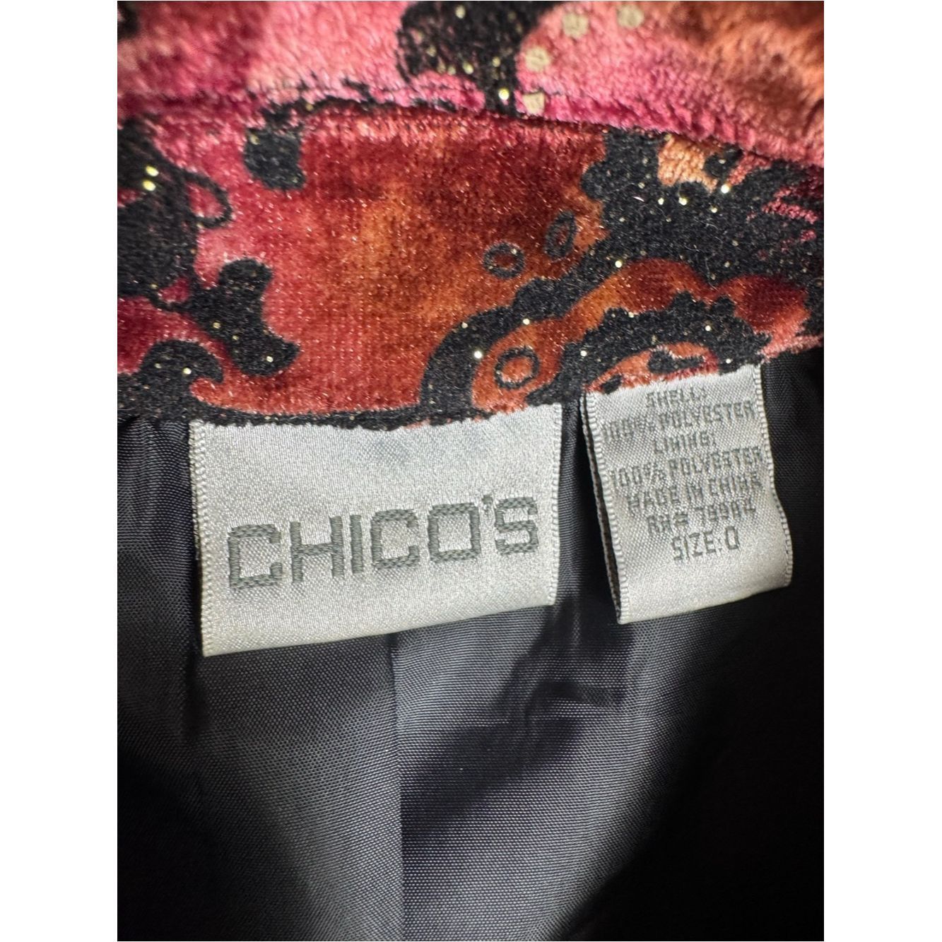 Chicos Chico's Purple Pink Burnout Jacket Size 0 US S Size S / US 4 / IT 40 - 7 Thumbnail