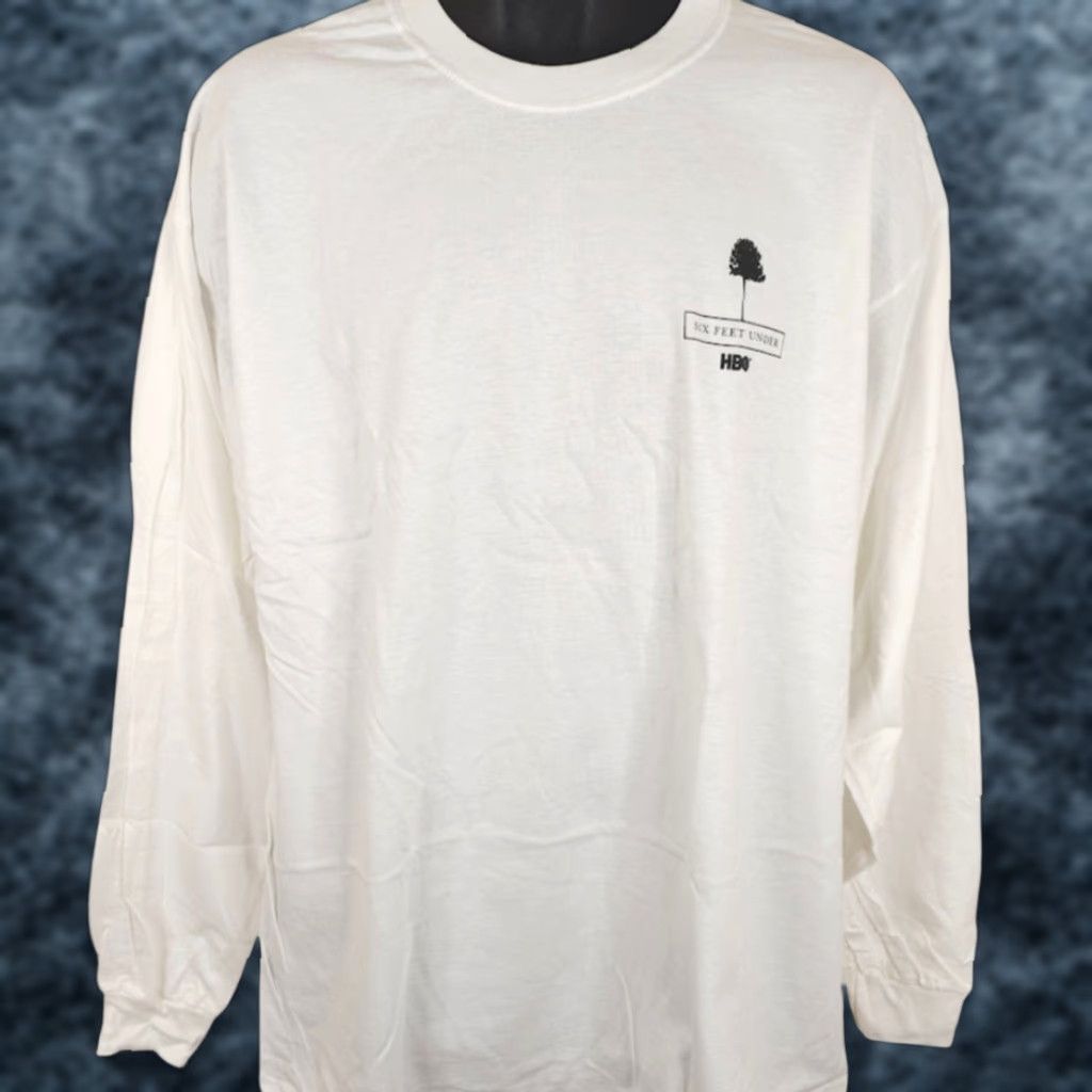Hanes VINTAGE Hanes Six Feet Under T Shirt Mens XL White HBO TV Series Promo Shirt Mens XL White promo Six Feet Under TV Series Hanes Size US XL / EU 56 / 4 - 1 Thumbnail