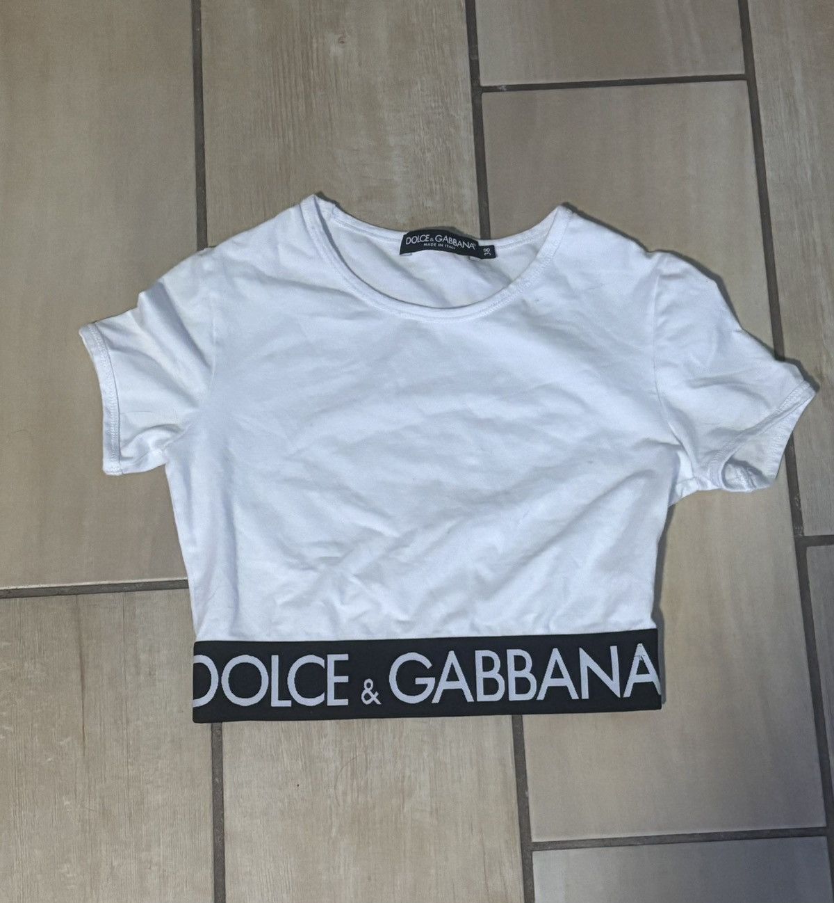 Dolce & Gabbana dolce & gabbana white cropped shirt Size S / US 4 / IT 40 - 1 Thumbnail