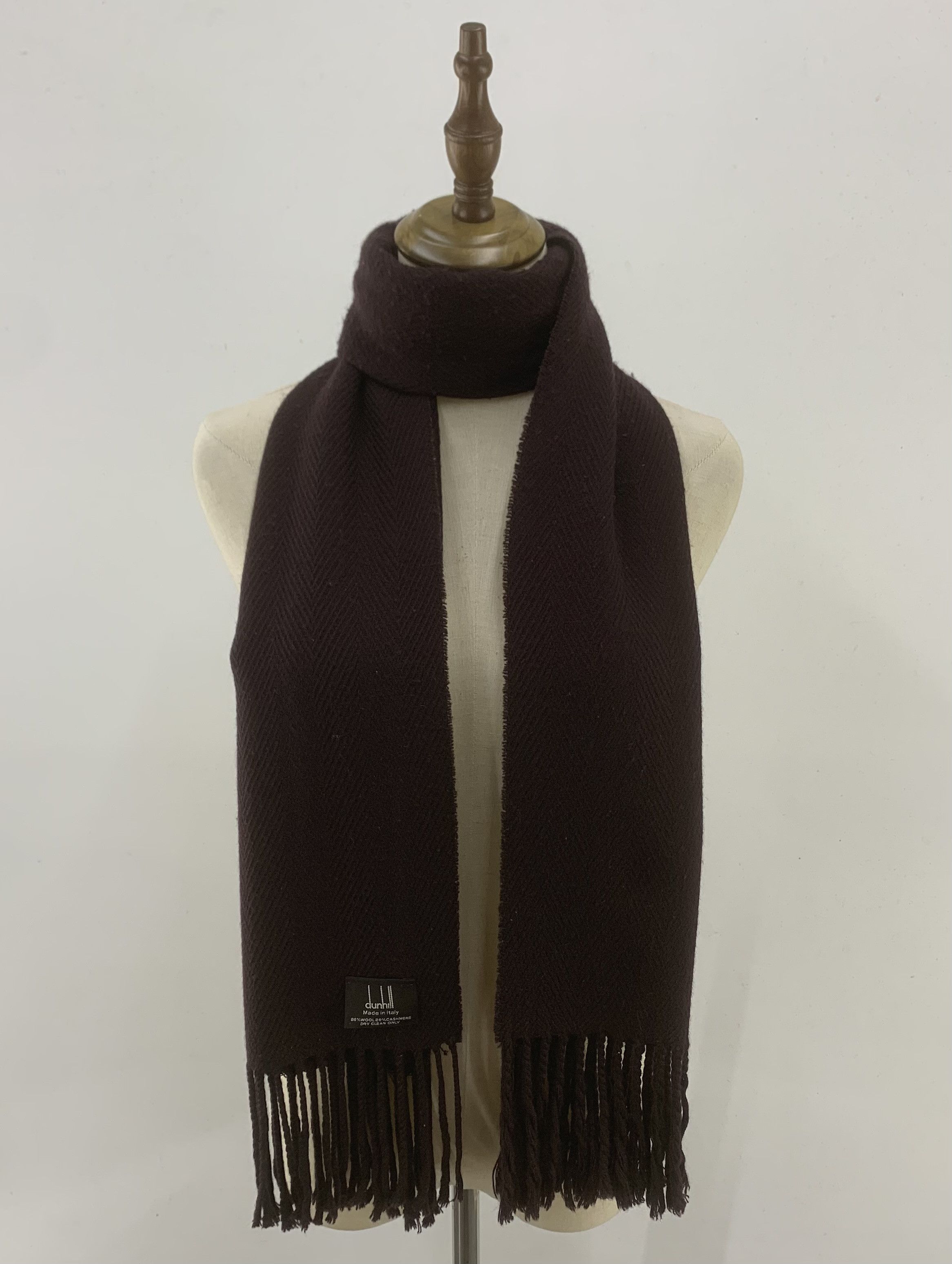 Alfred Dunhill Dunhill Scarf Wool Cashmere Muffler Neck Wrap BL9131 Size ONE SIZE - 1 Thumbnail
