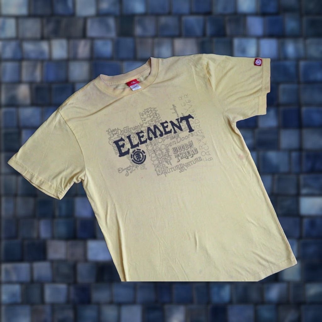 Element VTG 90s Y2K ELEMENT Skateboards Logo T-Shirt M Yellow Unisex Short Sleeve Graphic Tee USA Made Distressed Cotton Size US M / EU 48-50 / 2 - 1 Thumbnail