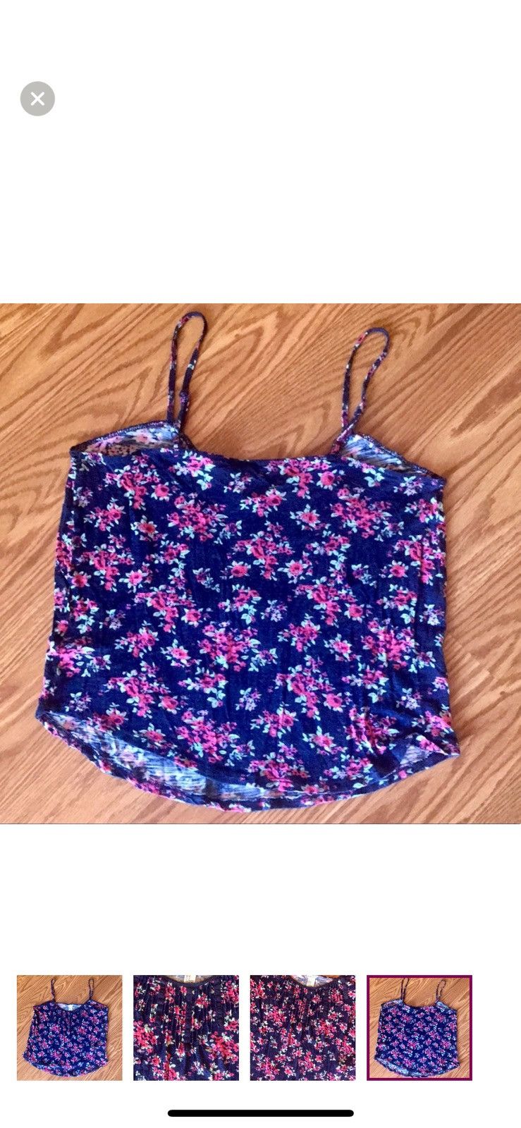 Forever 21 FOREVER 21 FLORAL EMBROIDERED CAMI CROPPED TANK TOP Size M / US 6-8 / IT 42-44 - 4 Thumbnail
