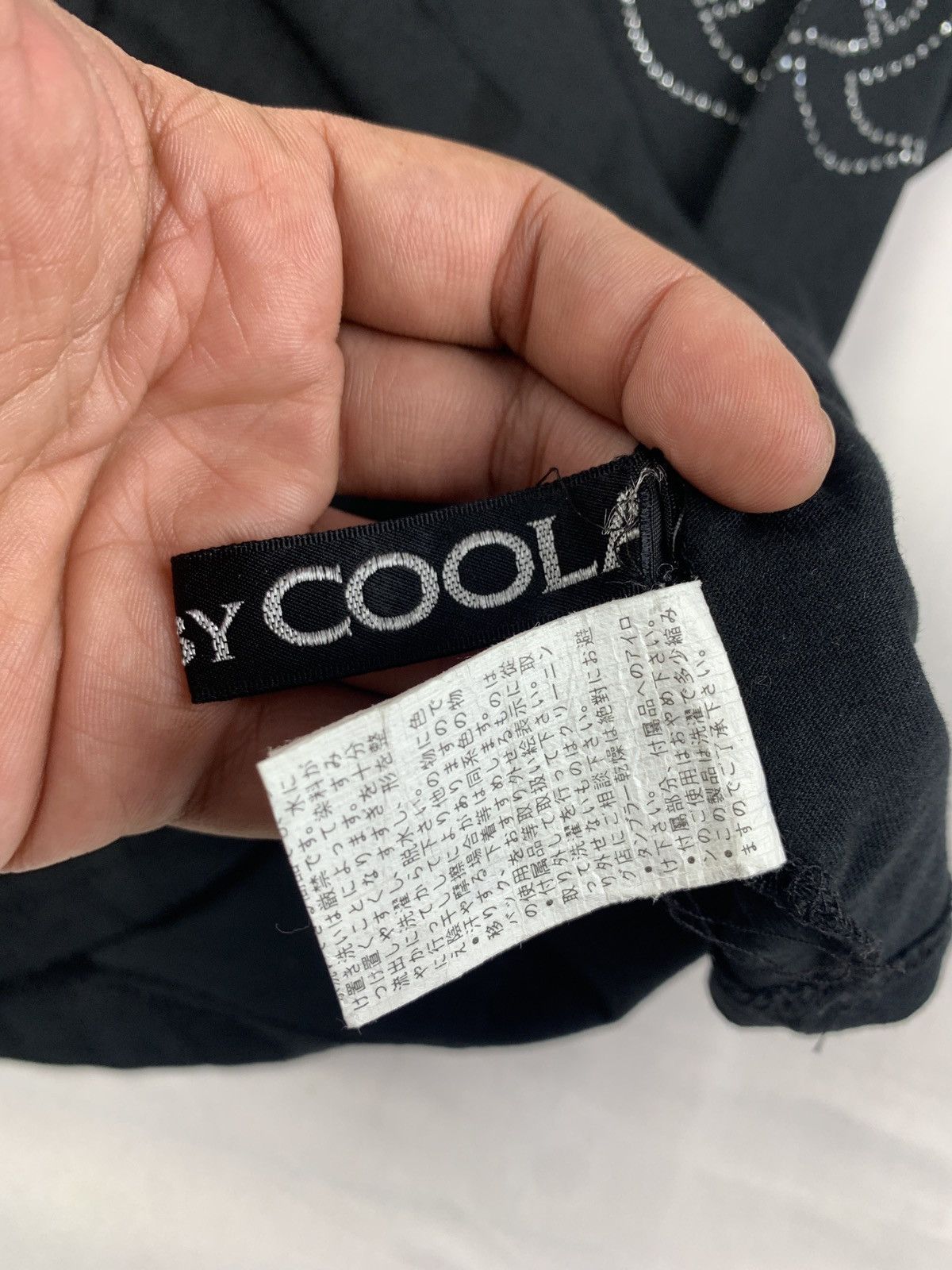 Japanese Brand y2k COOLA Japan Black Glittery Cross Rhinestones Top Size S / US 4 / IT 40 - 10 Thumbnail