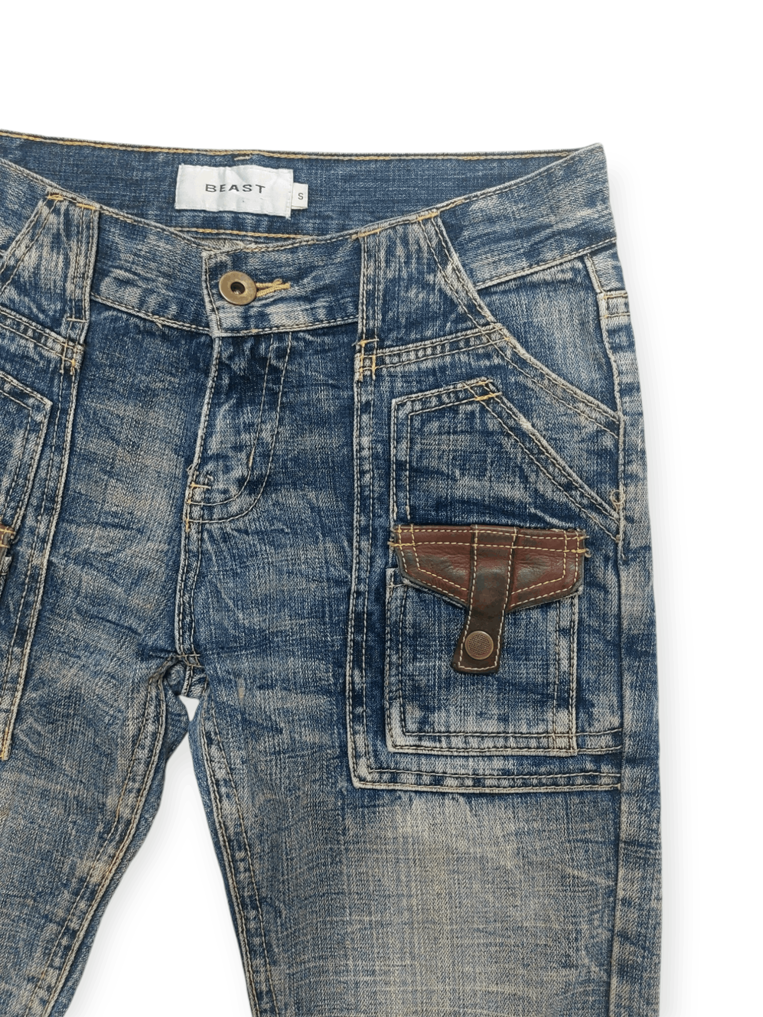 Japanese Brand Beast Leather Strip Multipocket Short Pant Size US 30 / EU 46 - 6 Thumbnail