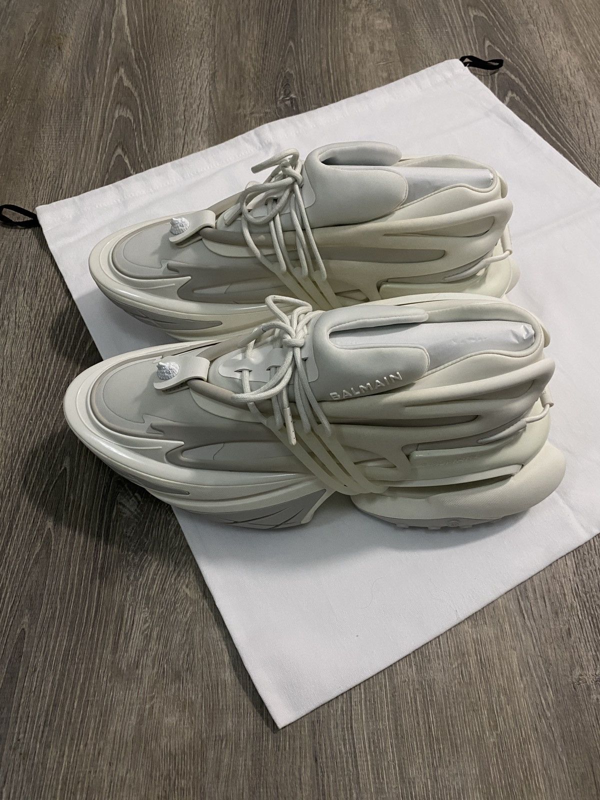 Balmain BALMAIN White Unicorn Sneakers Size US 10 / EU 43 - 1 Thumbnail