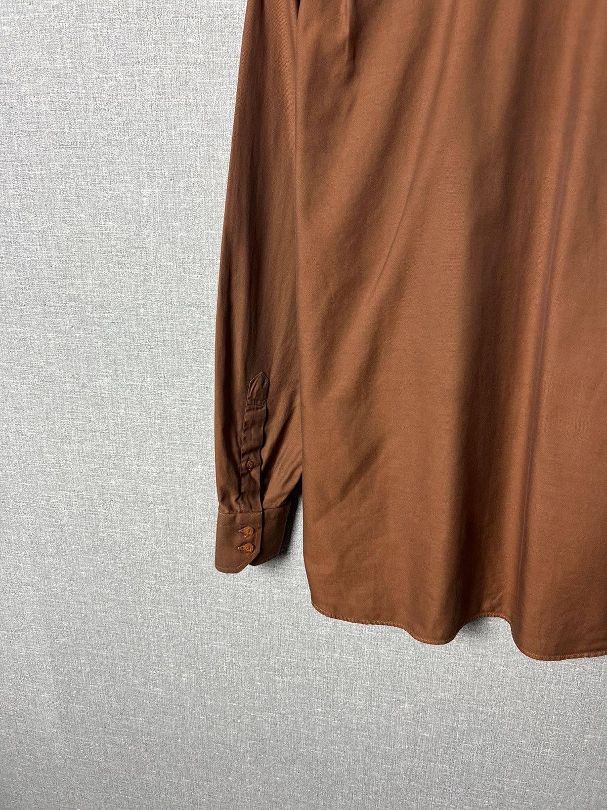 Dolce & Gabbana Dolce & Gabbana Button Up Long Sleeve Shirt Brown Size M Size US M / EU 48-50 / 2 - 12 Thumbnail