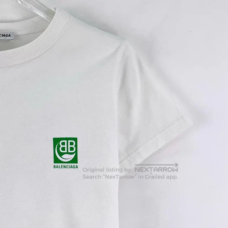 Balenciaga Balenciaga White environmental protection logo printed rou Size US L / EU 52-54 / 3 - 3 Thumbnail