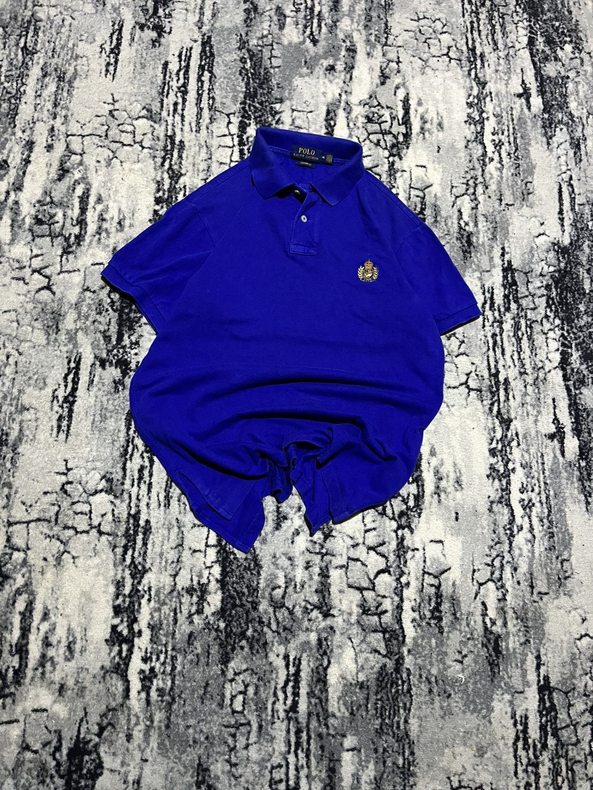 Polo Ralph Lauren Vintage Polo Ralph Lauren Royal Blue Crest Polo Shirt Size US M / EU 48-50 / 2 - 1 Thumbnail