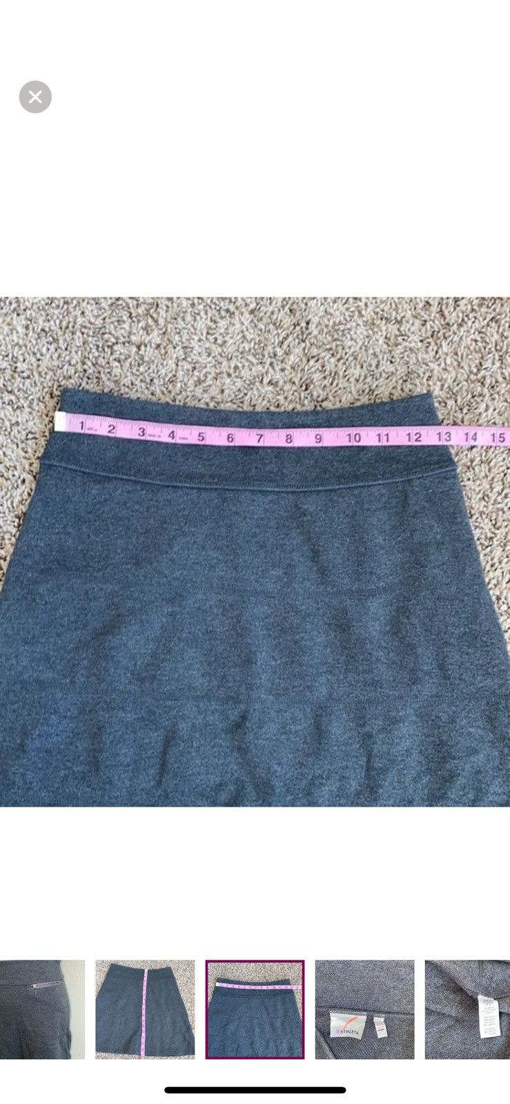Athleta Athleta xxs strata grey knee length skirt Size 24" / US 00 / IT 34 - 2 Thumbnail