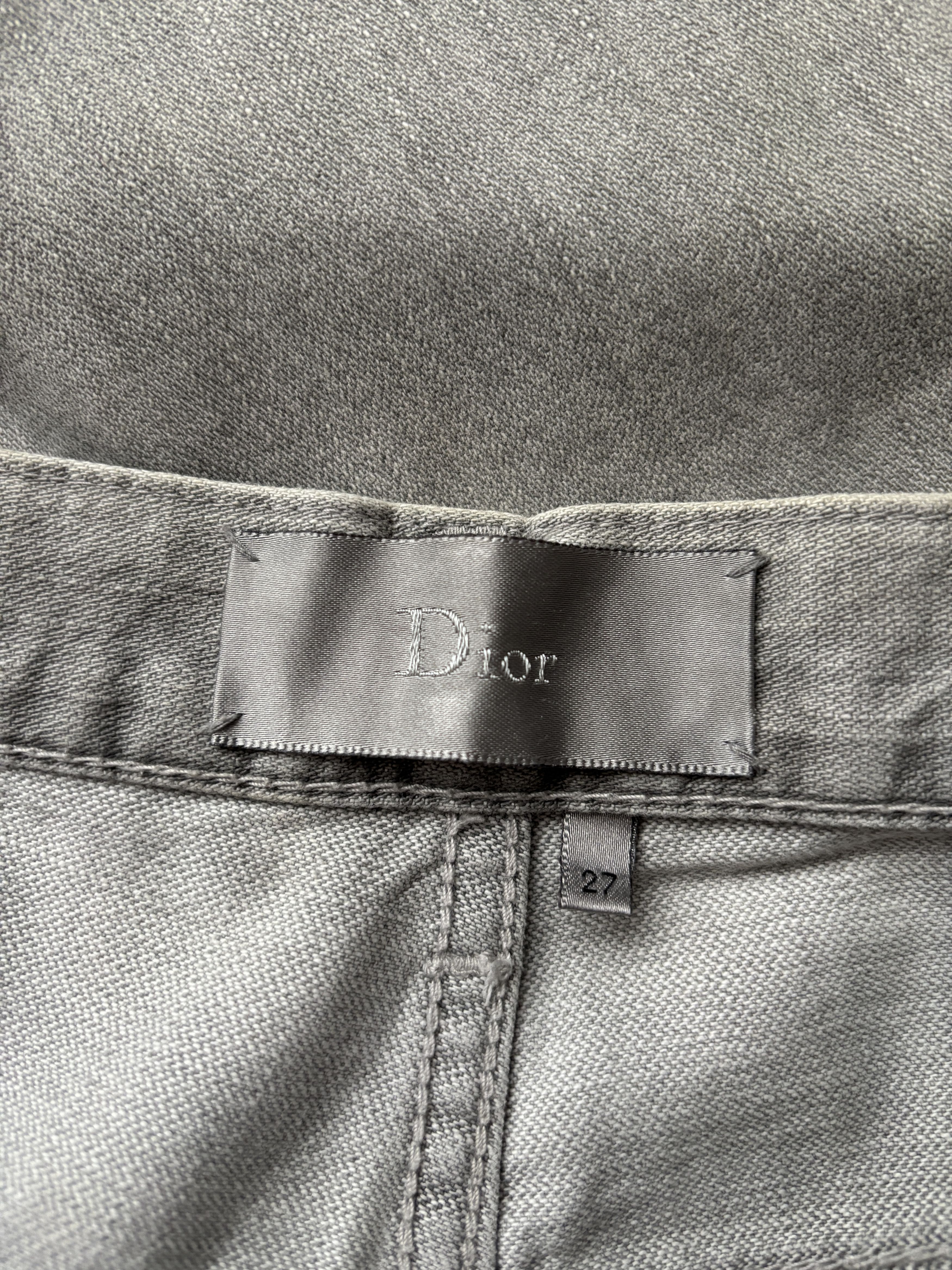 Dior × Hedi Slimane ⚡️QUICK SALE⚡️MIJ Dior Hedi Slimane Light Gray Denim Jeans Size US 27 - 3 Thumbnail