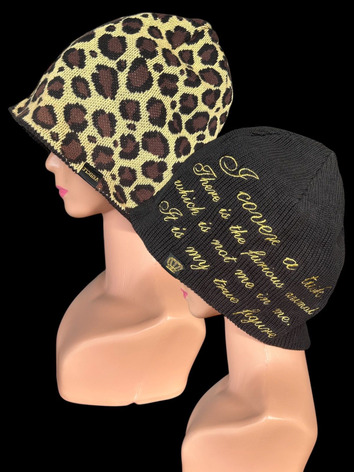 Japanese Brand × Kapital × Vintage Leopard Japanese Punk Bindage Style Reversible Beanie Hats Size ONE SIZE - 1 Thumbnail