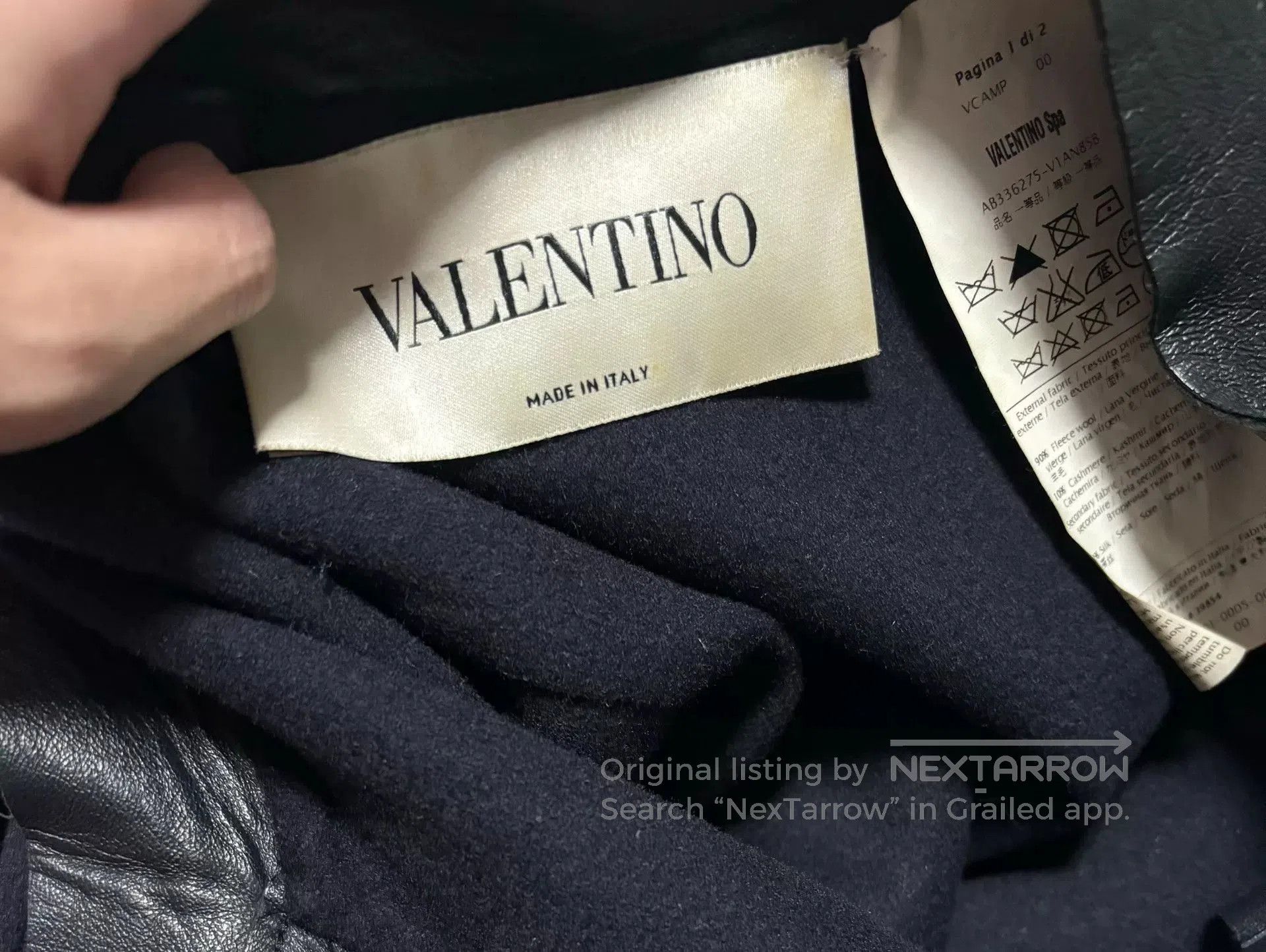 Valentino Valentino Wool Cashmere Leather Patchwork Coat. Size S / US 4 / IT 40 - 2 Thumbnail
