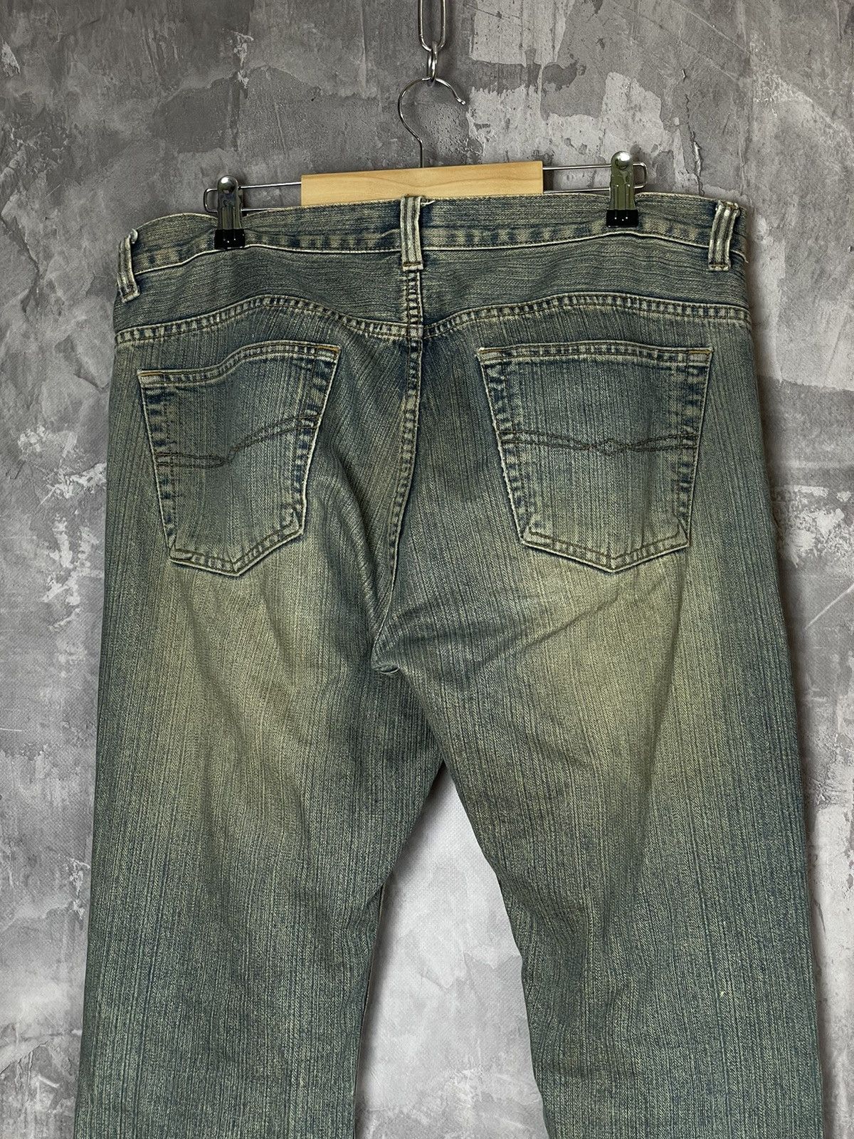 Jean × Vintage Washed Faded Paint Punk Grunge Bootcut Baggy jeans Size US 34 / EU 50 - 8 Thumbnail
