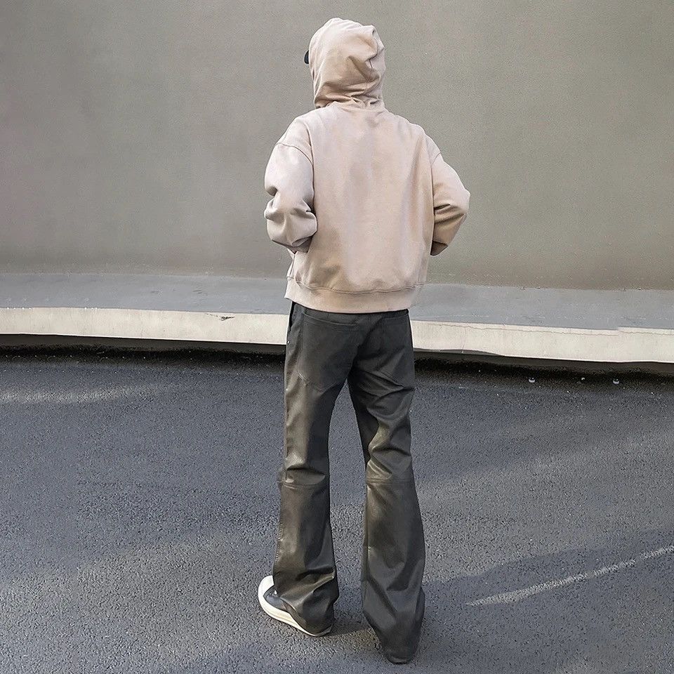 Japanese Brand × Vintage Leather Pants Streetwear Casual Baggy Straight Leg Size US 30 / EU 46 - 4 Thumbnail