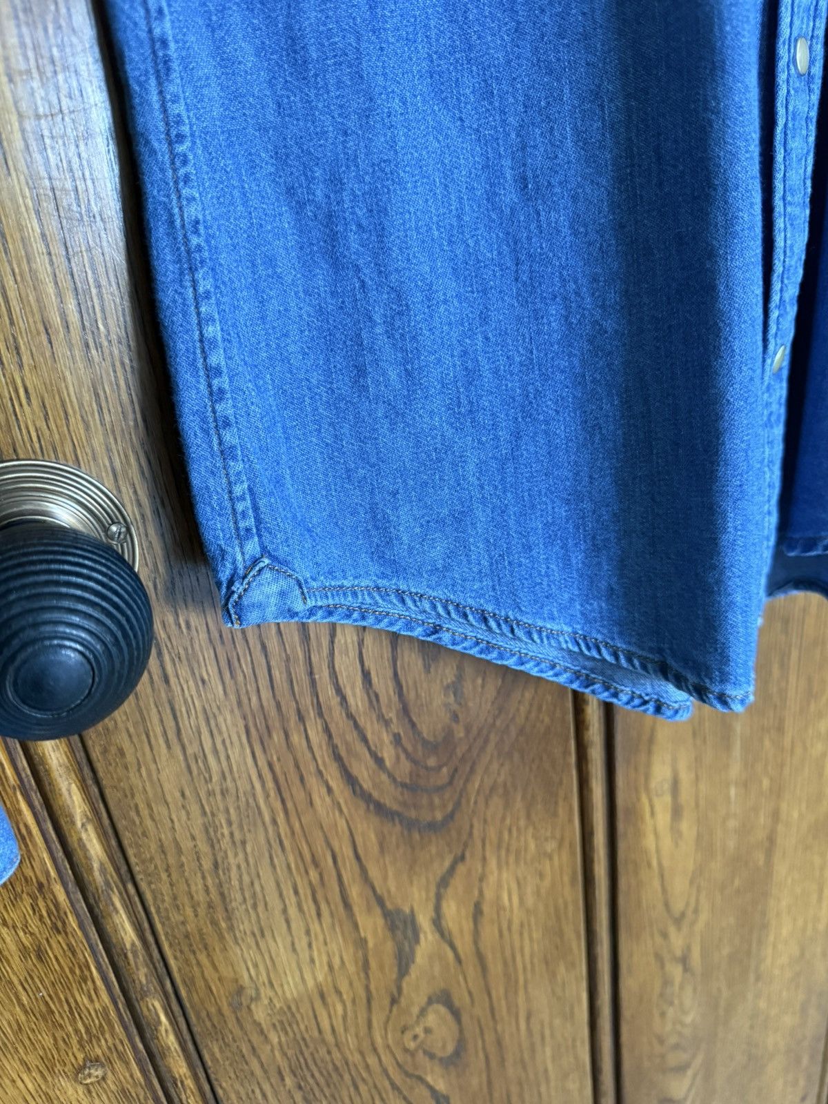 Celine FW20 Celine denim western shirt Hedi Slimane M grail union Size US M / EU 48-50 / 2 - 15 Thumbnail