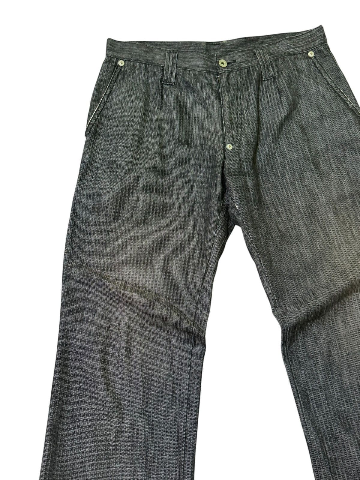 Hysteric Glamour × If Six Was Nine Flare Takiaq.com Asymmetrical Striped Buckle Pocket Pant Size US 33 - 7 Thumbnail