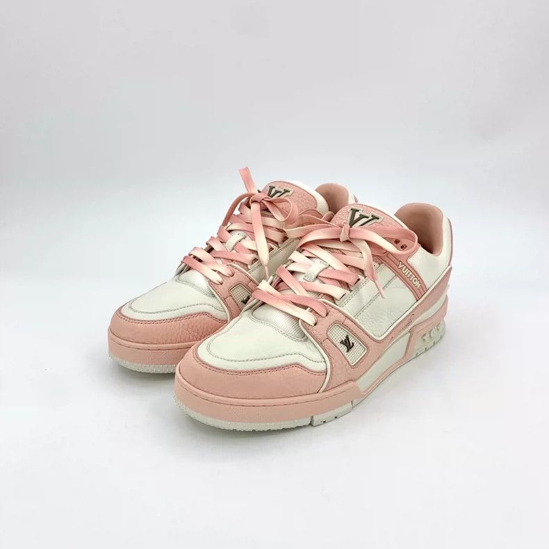 Louis Vuitton Louis Vuitton Pink Round Toe Strappy Board Sneaker Size US 8 / EU 41 - 1 Thumbnail
