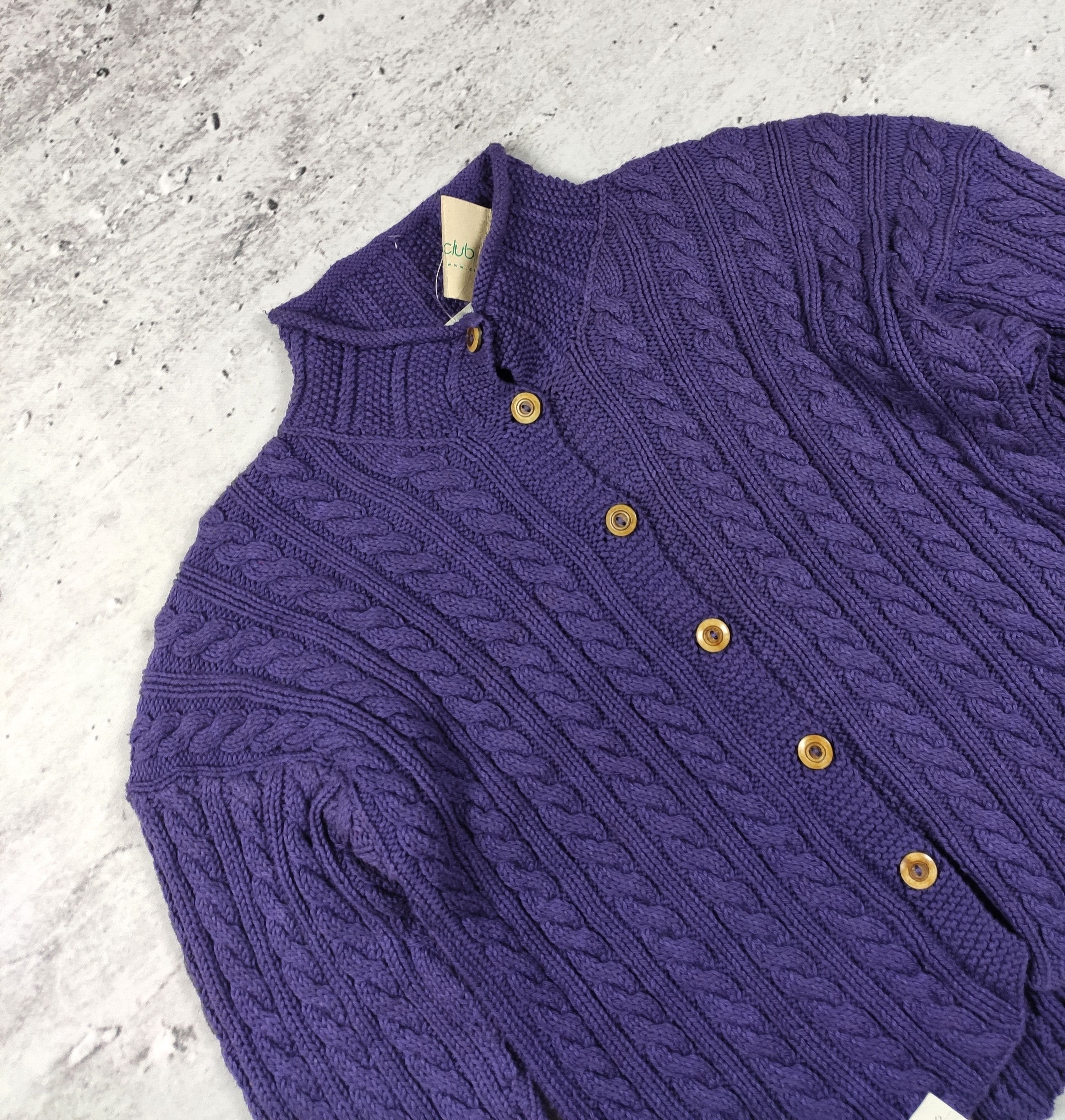 Vintage Rare vintage hippie cardigan made in nepal purple oversize Size M / US 6-8 / IT 42-44 - 2 Thumbnail