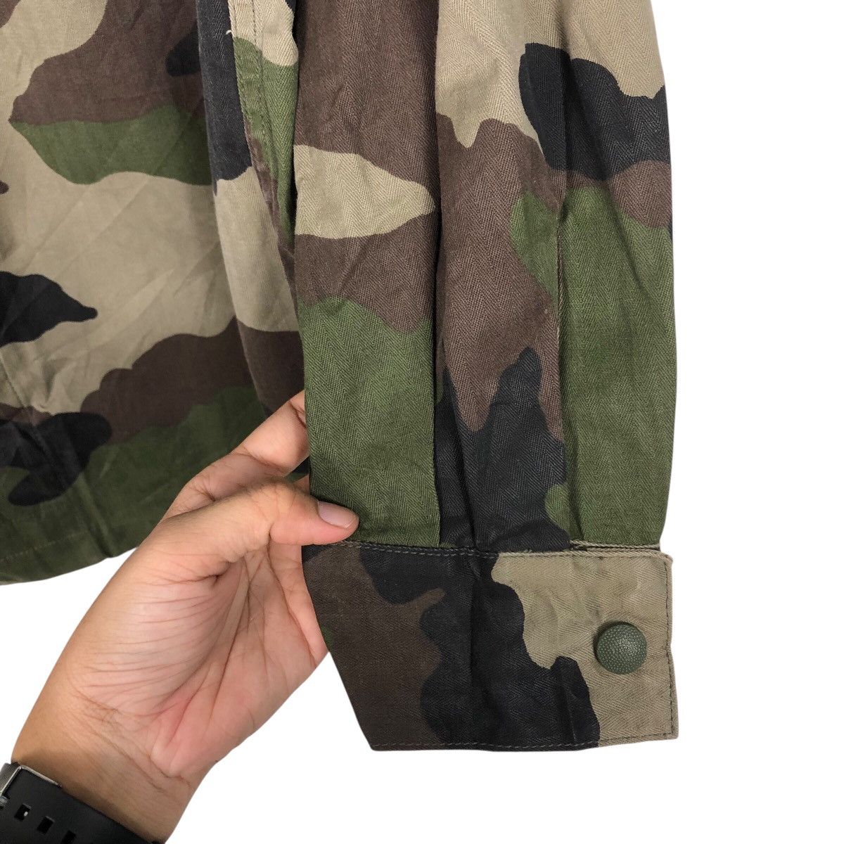 Vintage 📌Vintage Chore Military Jacket Camo Design Smock Design Size US L / EU 52-54 / 3 - 16 Thumbnail