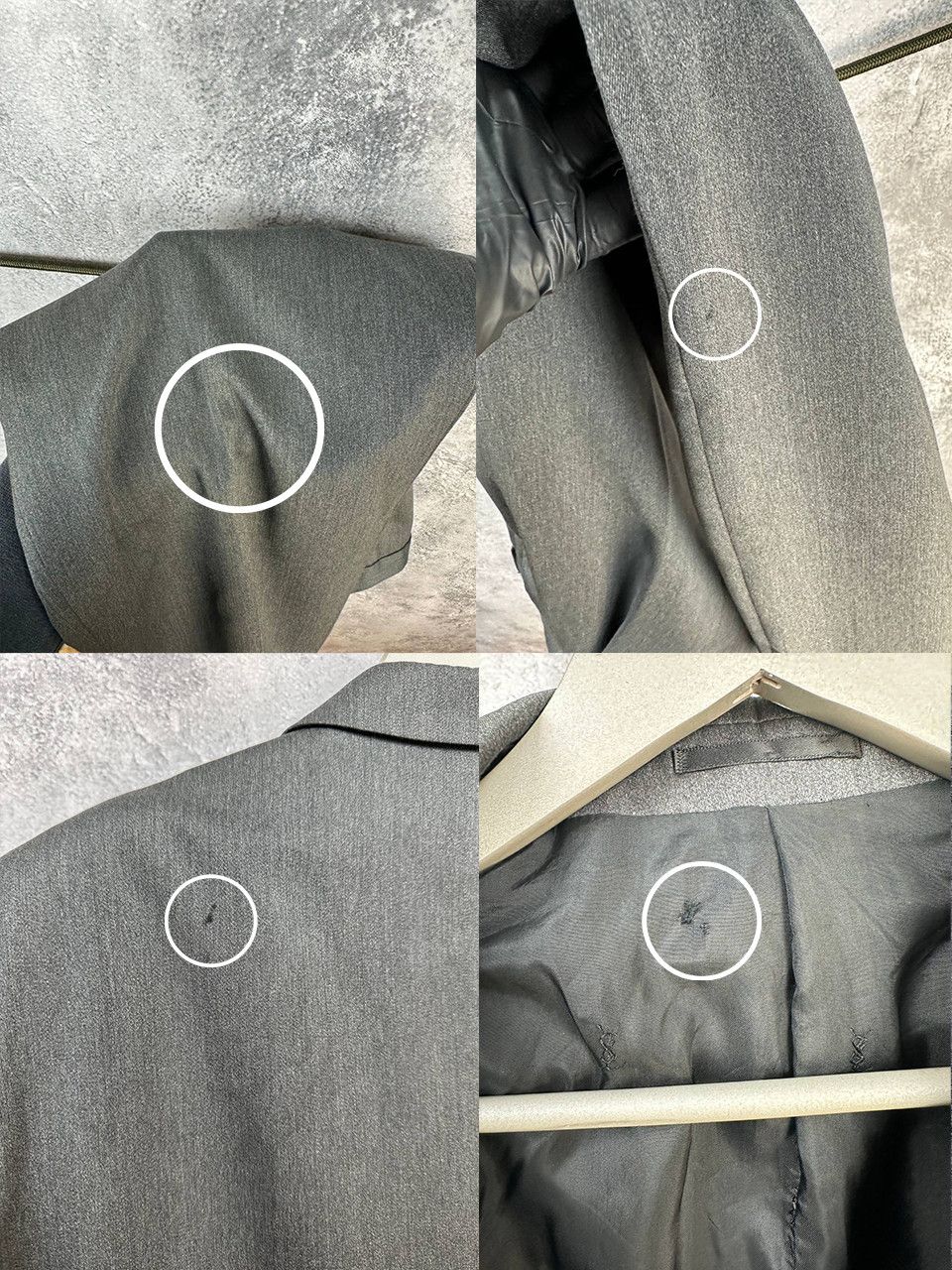 Yves Saint Laurent Yves Saint Laurent Pour Homme VTG Gray Double-Breasted Suit Size 48R - 18 Thumbnail