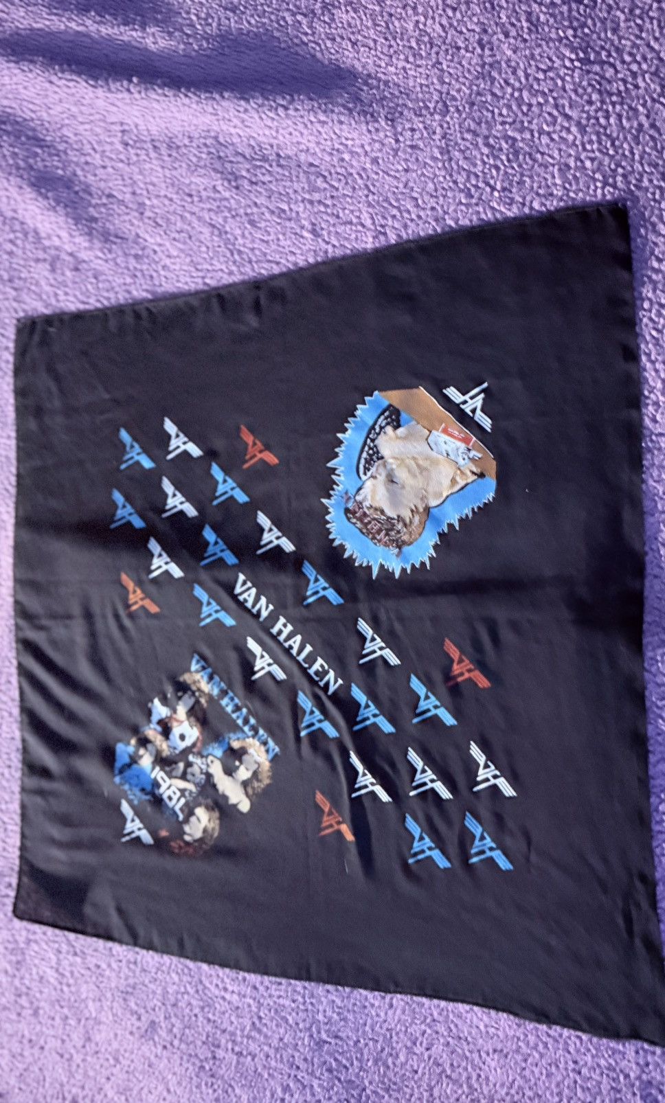 Other Vintage 80s Van Halen 1984 Smoking Cherub Bandana Size ONE SIZE - 2 Thumbnail