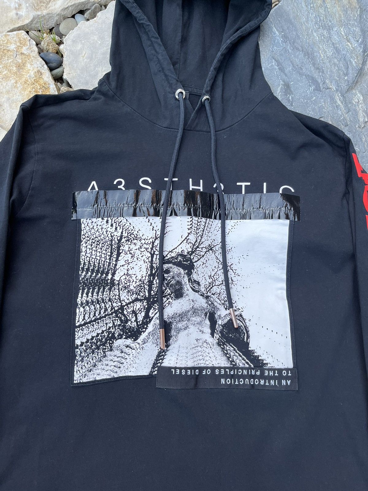 Diesel Diesel long sleeve light hoodie psycho a3sth3tic patchwork Size US L / EU 52-54 / 3 - 5 Thumbnail
