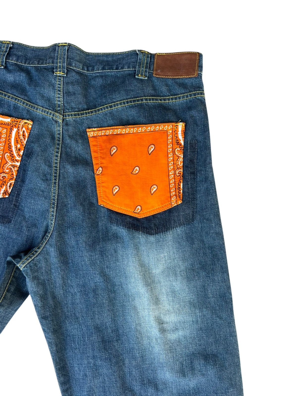 Japanese Brand × PHENOMENON Japan Brand Phenomenon Paisley Design Baggy Loose Jeans Size US 38 / EU 54 - 19 Thumbnail