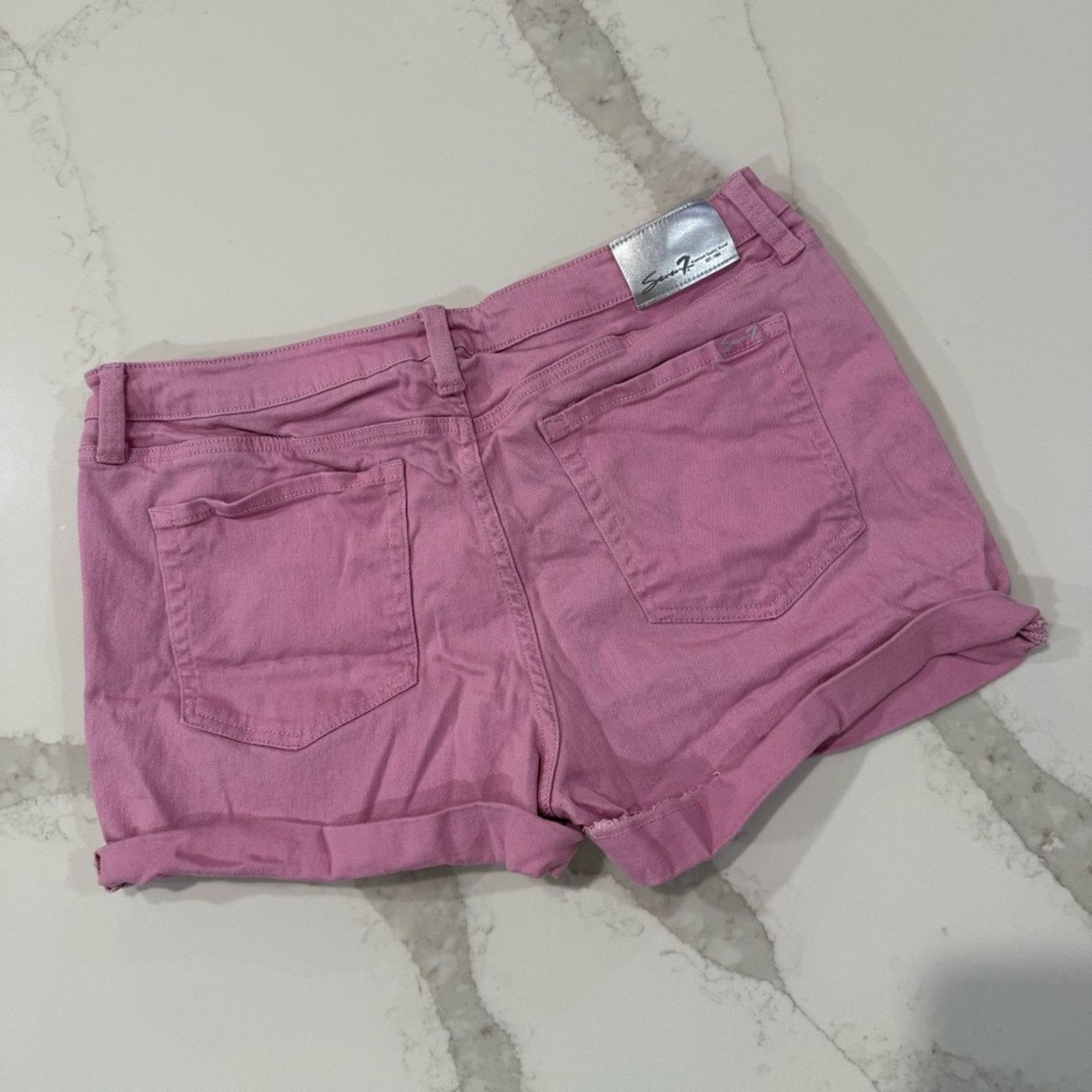 Seven 7 Seven7 Fray Hem Mini Denim Jean Weekend Shorts Womens 16 Size 38" / US 16 / IT 52 - 6 Thumbnail