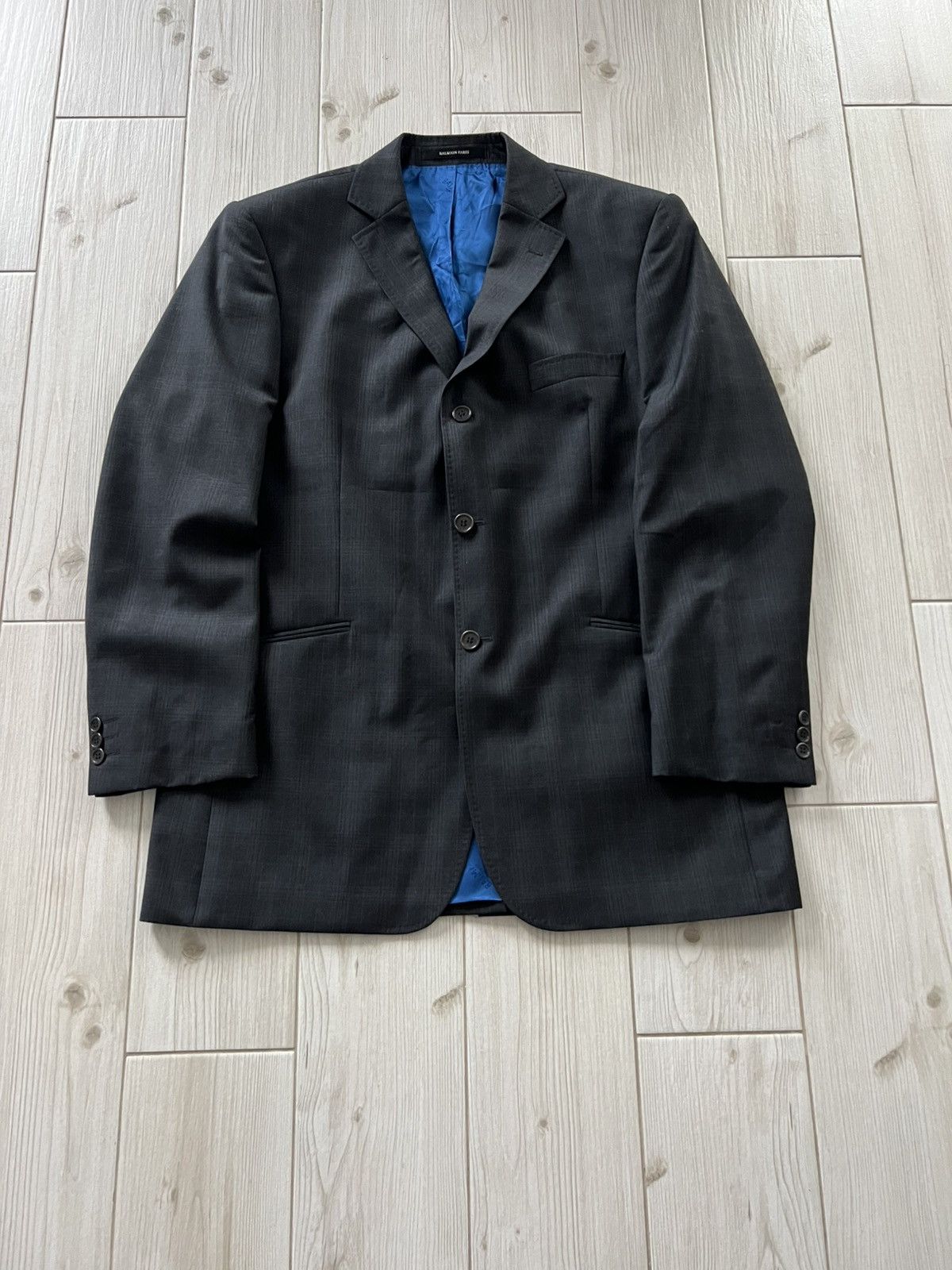 Balmain Vintage Balmain Wool Blazer Jacket Large Mens Laxury Size 52R - 2 Thumbnail