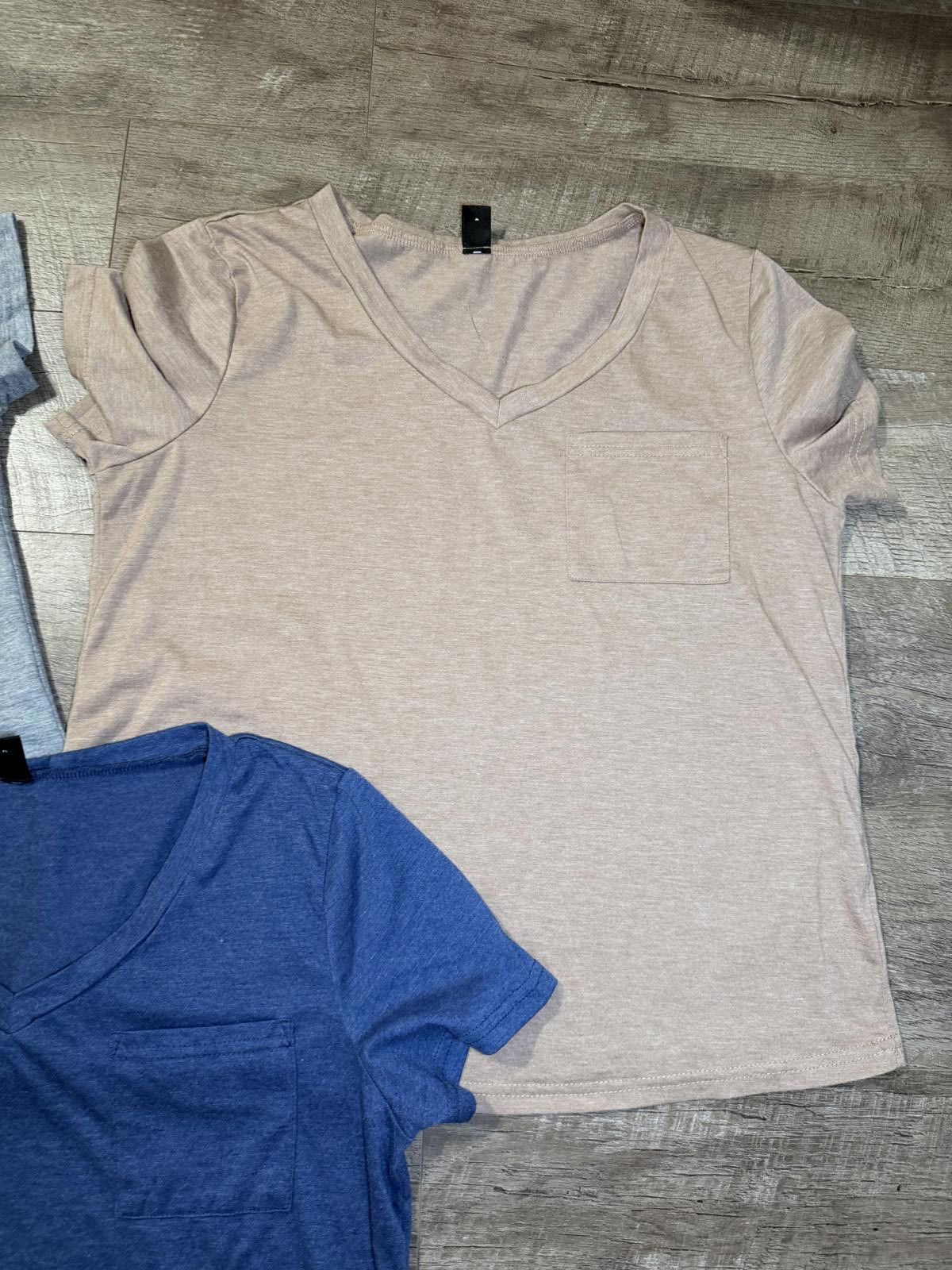 Shein Shein Solid Color V-Neck Casual T-Shirts Size XL / US 12-14 / IT 48-50 - 3 Thumbnail