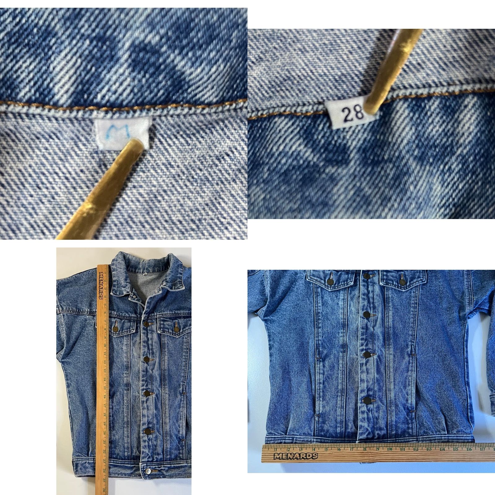 Vintage VINTAGE Denim Trucker Jacket Buckle Back Sz M Mens Jacket 90s Blue Cotton Short Size US M / EU 48-50 / 2 - 8 Thumbnail