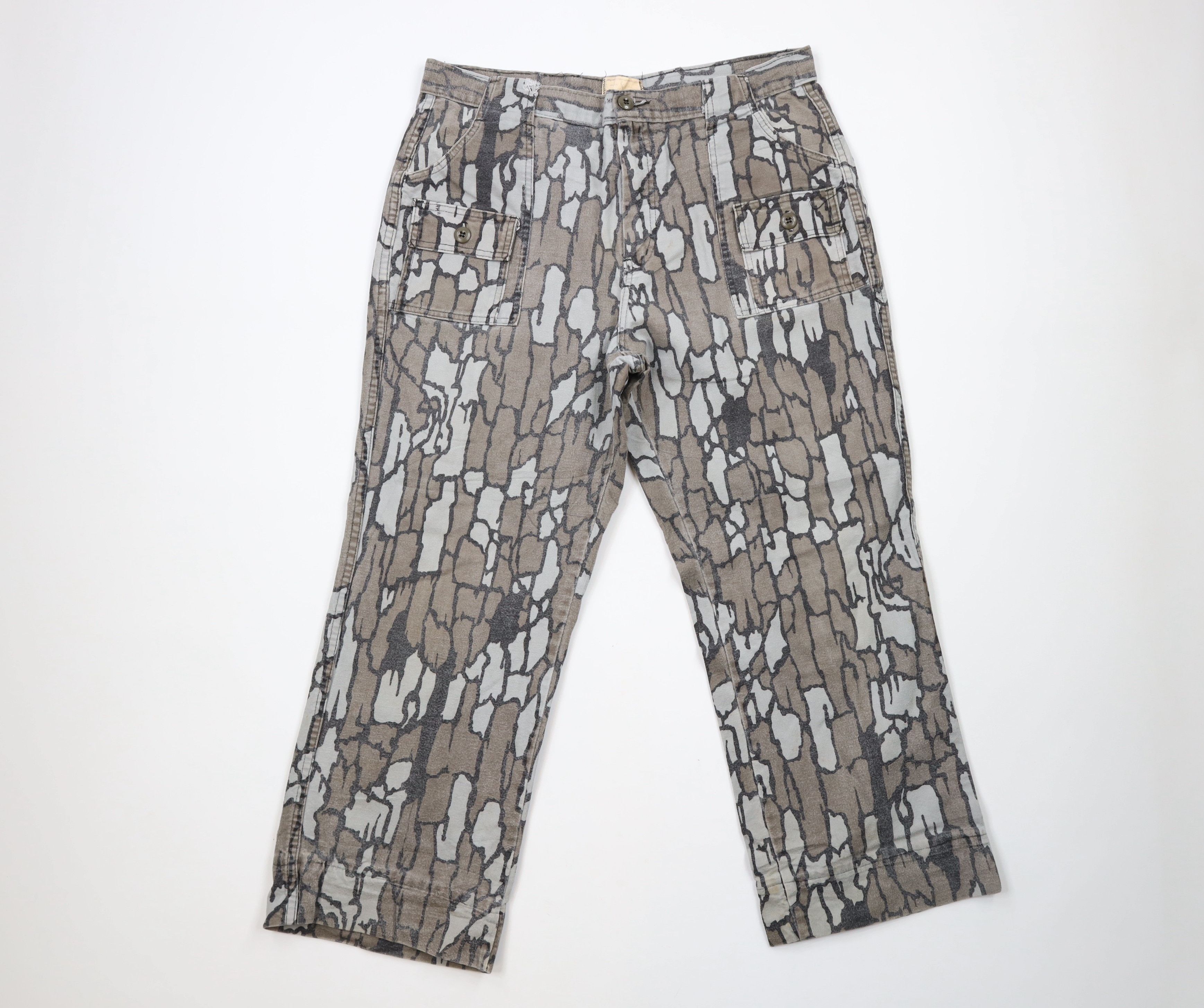 image of Vintage 80's Streetwear Cloth Trebark Camouflage Pants Usa, Men's (Size 38)