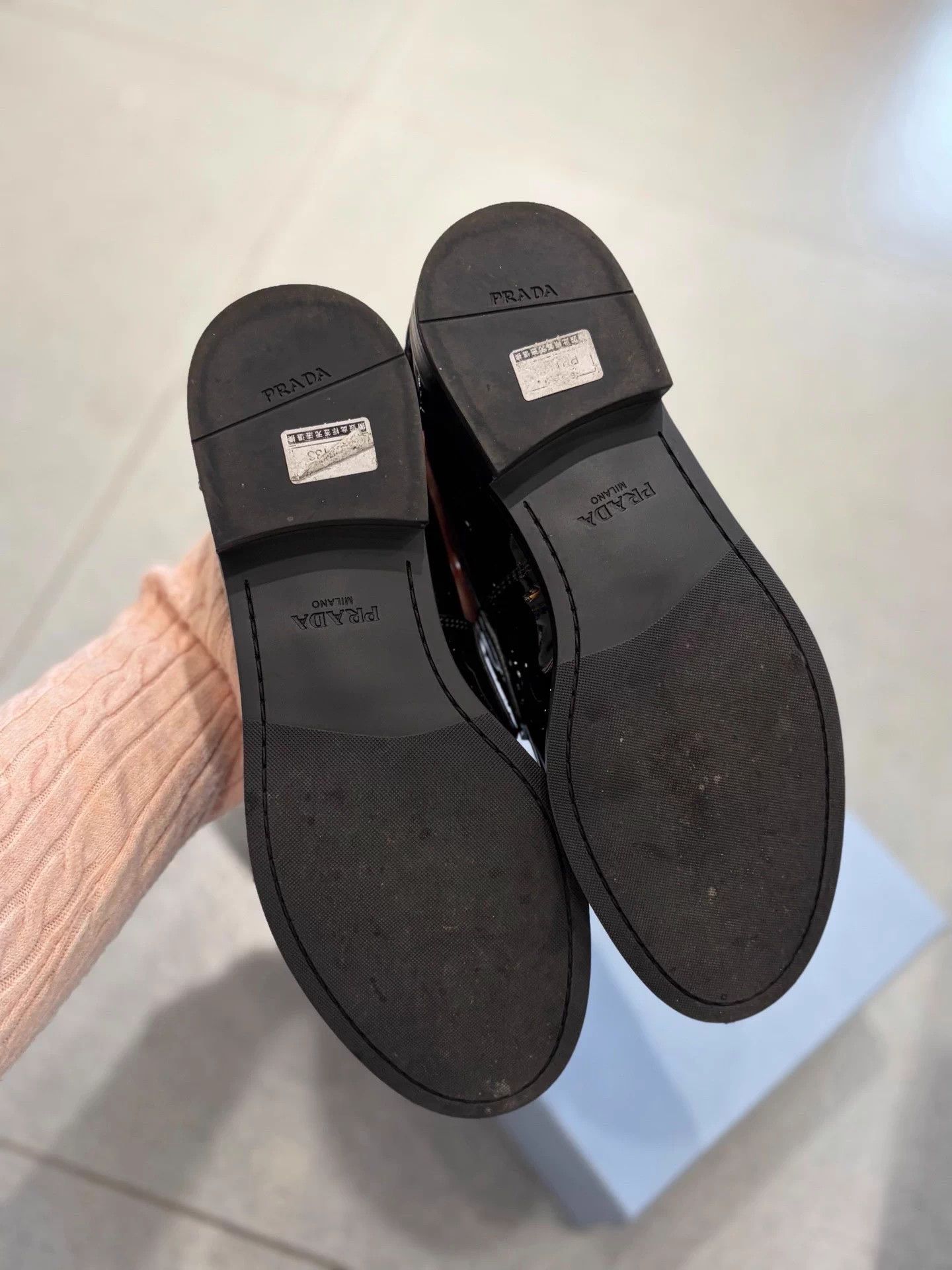 Prada Prada Black Patent Leather Triangle Logo Loafer 36Mint Size US 5.5 / IT 35.5 - 4 Thumbnail