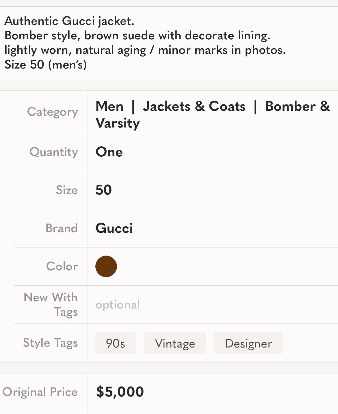 Gucci Brown Suede Gucci Jacket Size US M / EU 48-50 / 2 - 7 Thumbnail