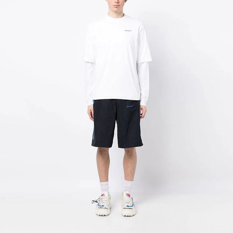 Off-White o1gr1nt0125 Diag Outline Track Short in Outer Space Size US 38 / EU 54 - 2 Thumbnail