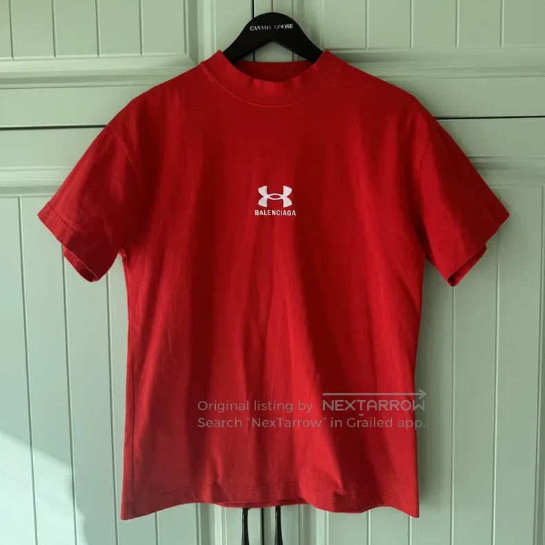 Balenciaga Balenciaga Red Short Sleeve T-Shirt Size US S / EU 44-46 / 1 - 1 Thumbnail