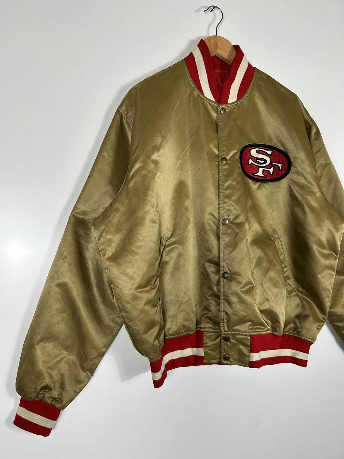 Starter ⚡️Vintage NFL 49ERS Starter 80s U.S.A Nylon Jacket Size US XL / EU 56 / 4 - 3 Thumbnail